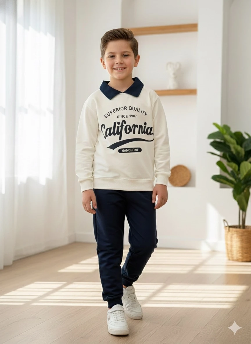 Erkek Çocuk Lacivert California Takım