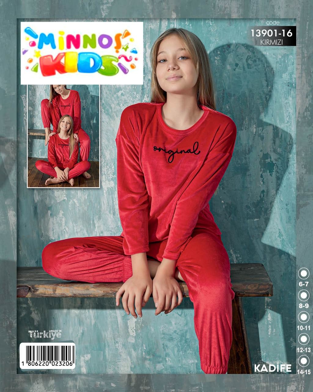 Kırmızı Kadife Pijama Takım