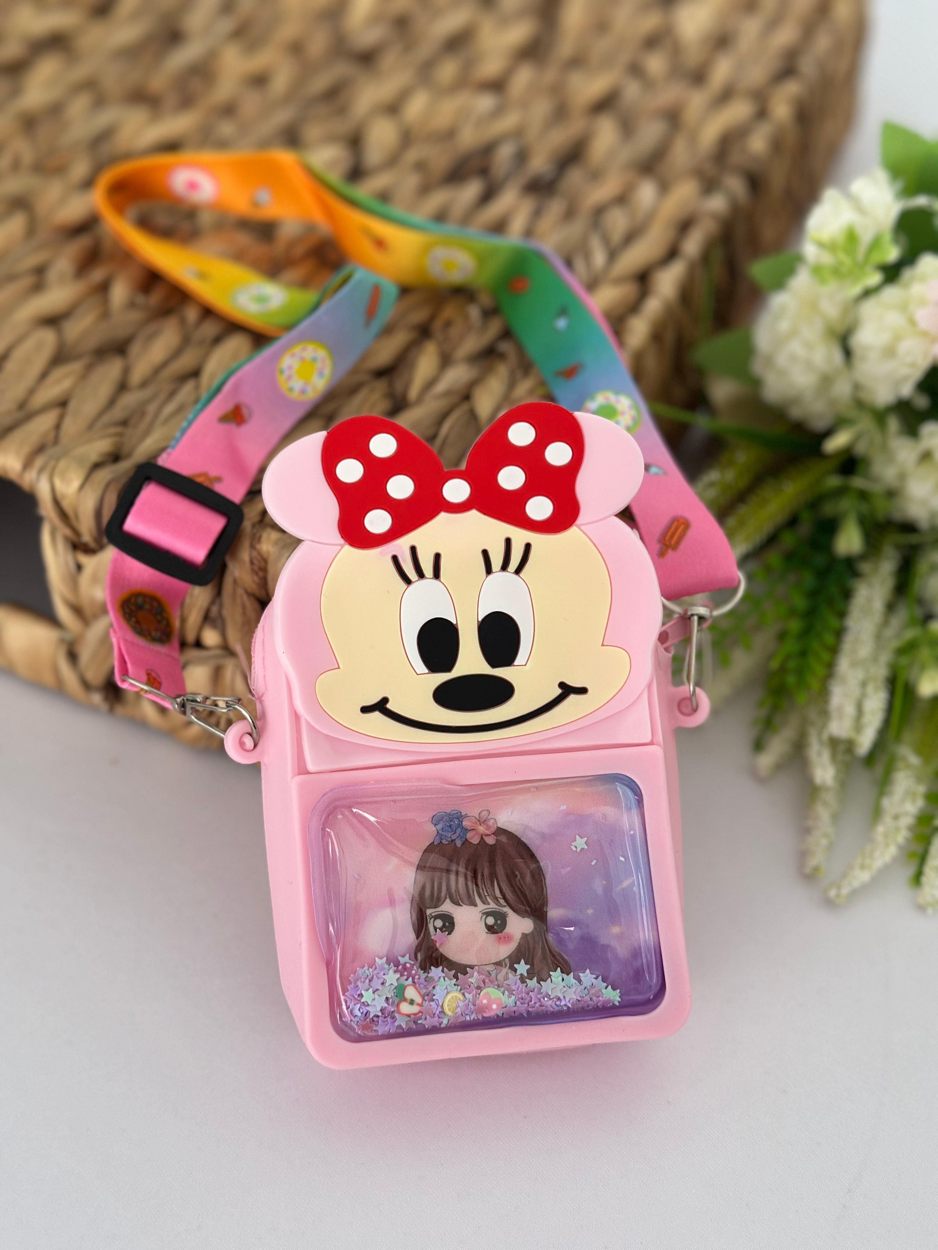 Pembe Minnie Mouse Silikon Çanta