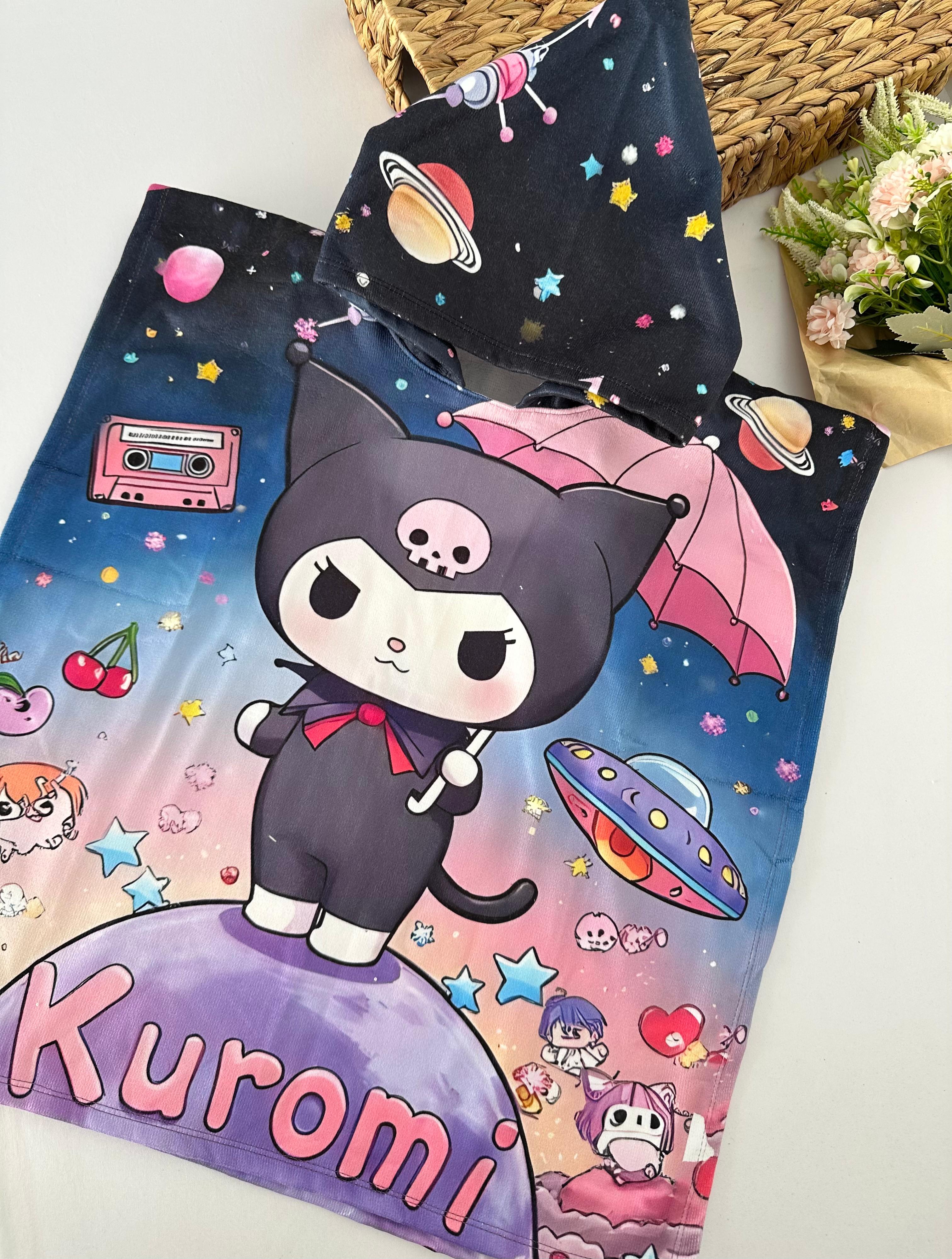 Kız Çocuk Kuromi Panço Havlu