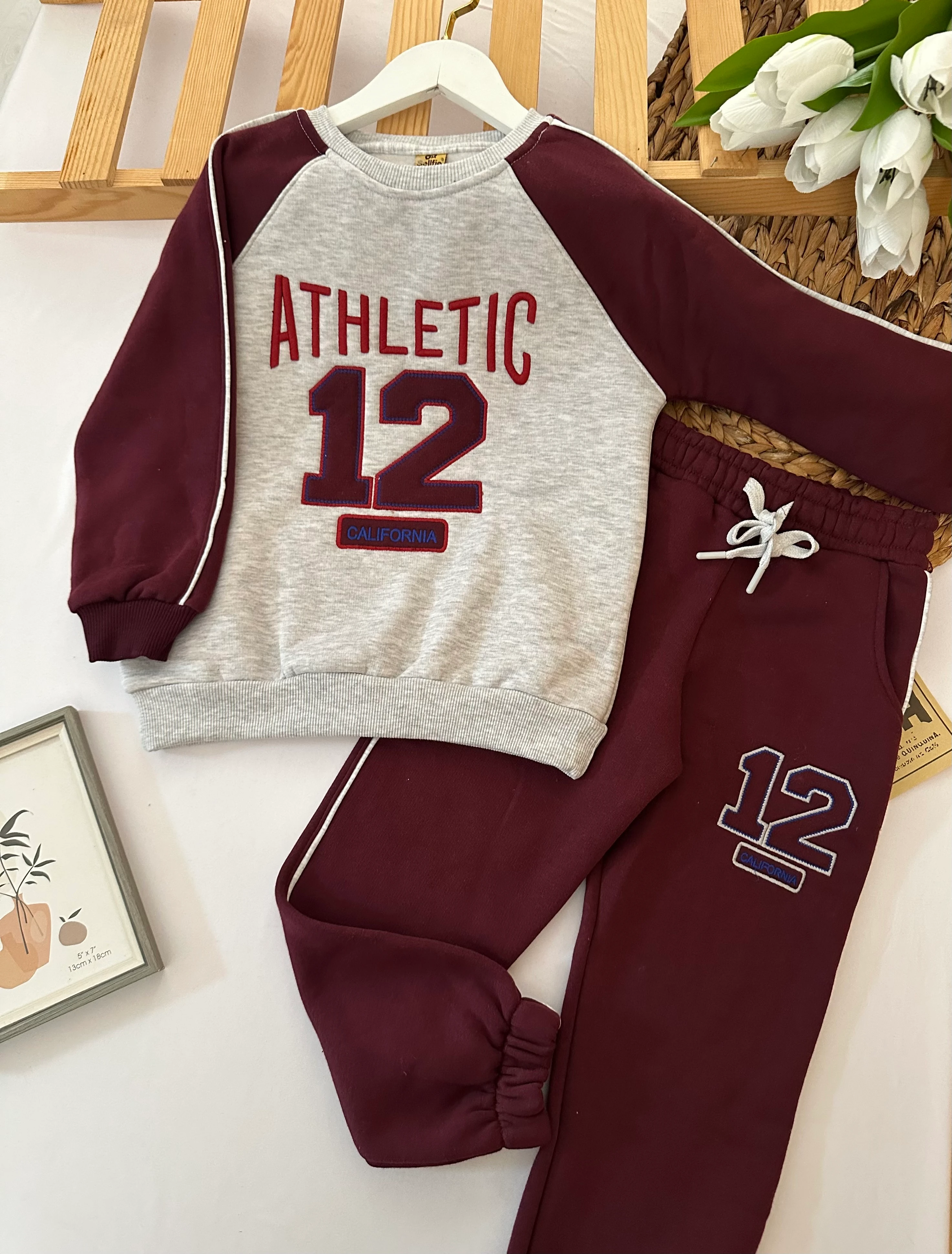 Erkek Çocuk Bordo Athletic Alt-Üst Takım