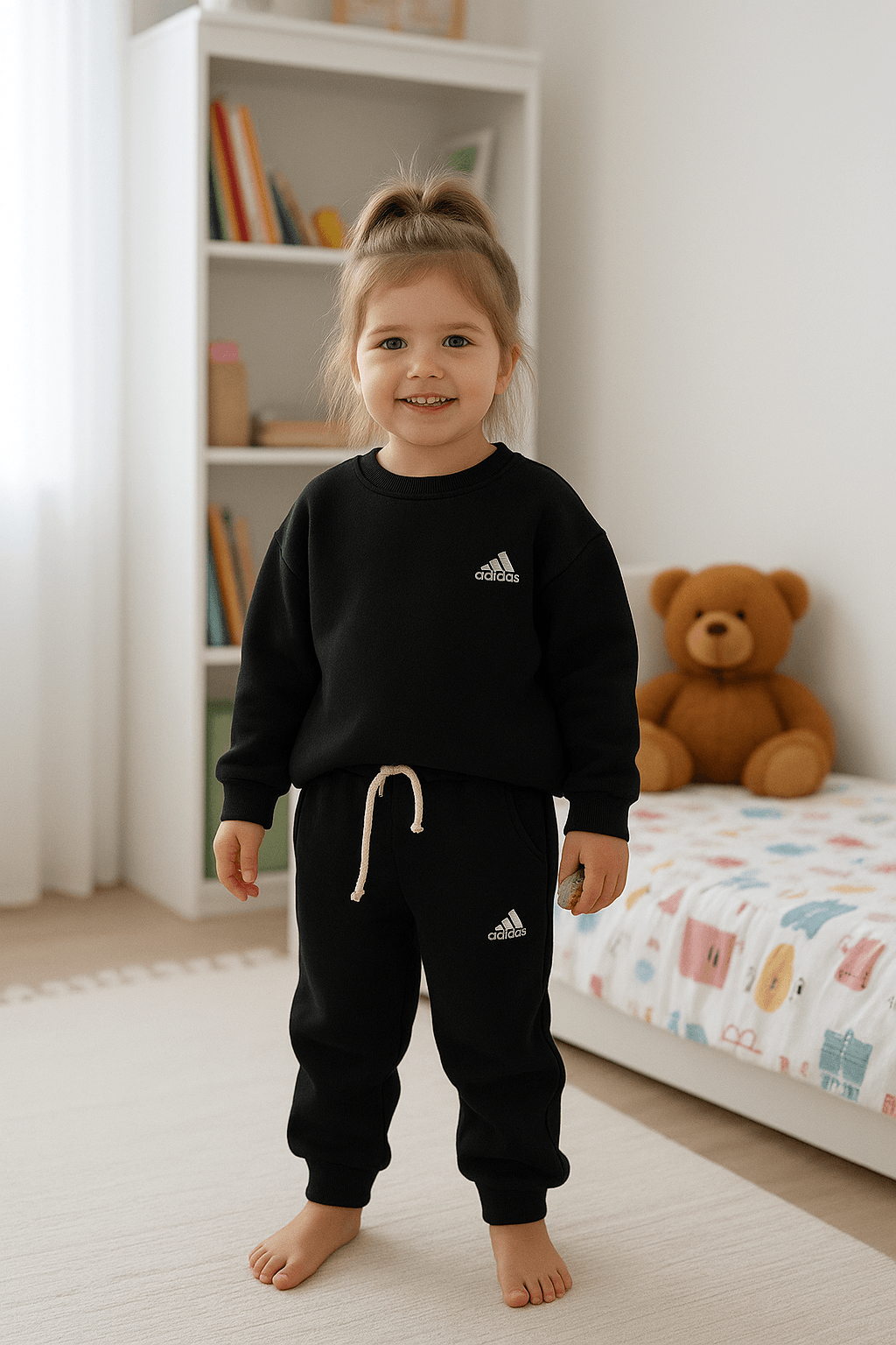 Kız Çocuk Siyah Marka Alt-Üst Takım