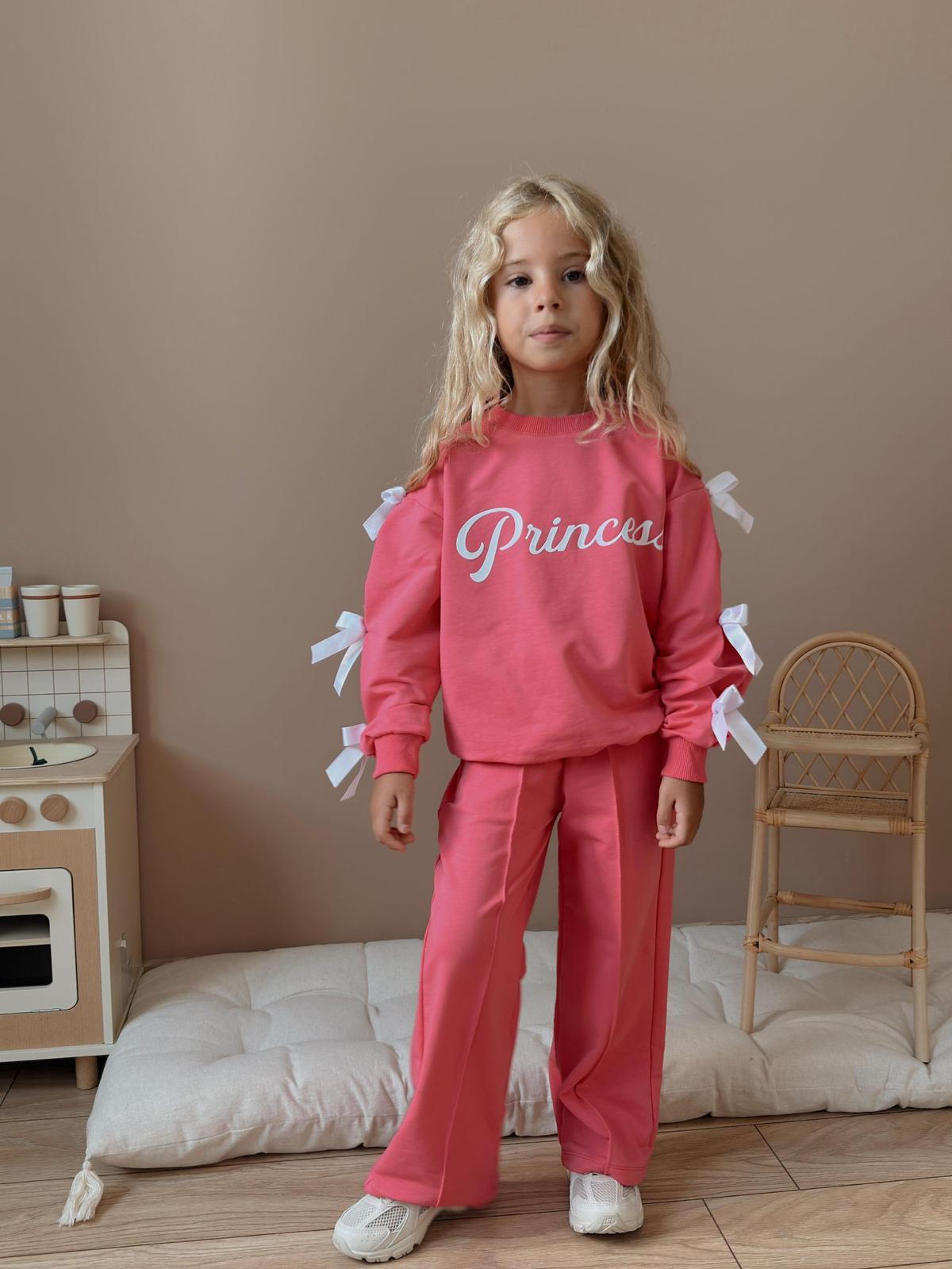 Kız Çocuk Fuşya Princess Fiyonklu Takım