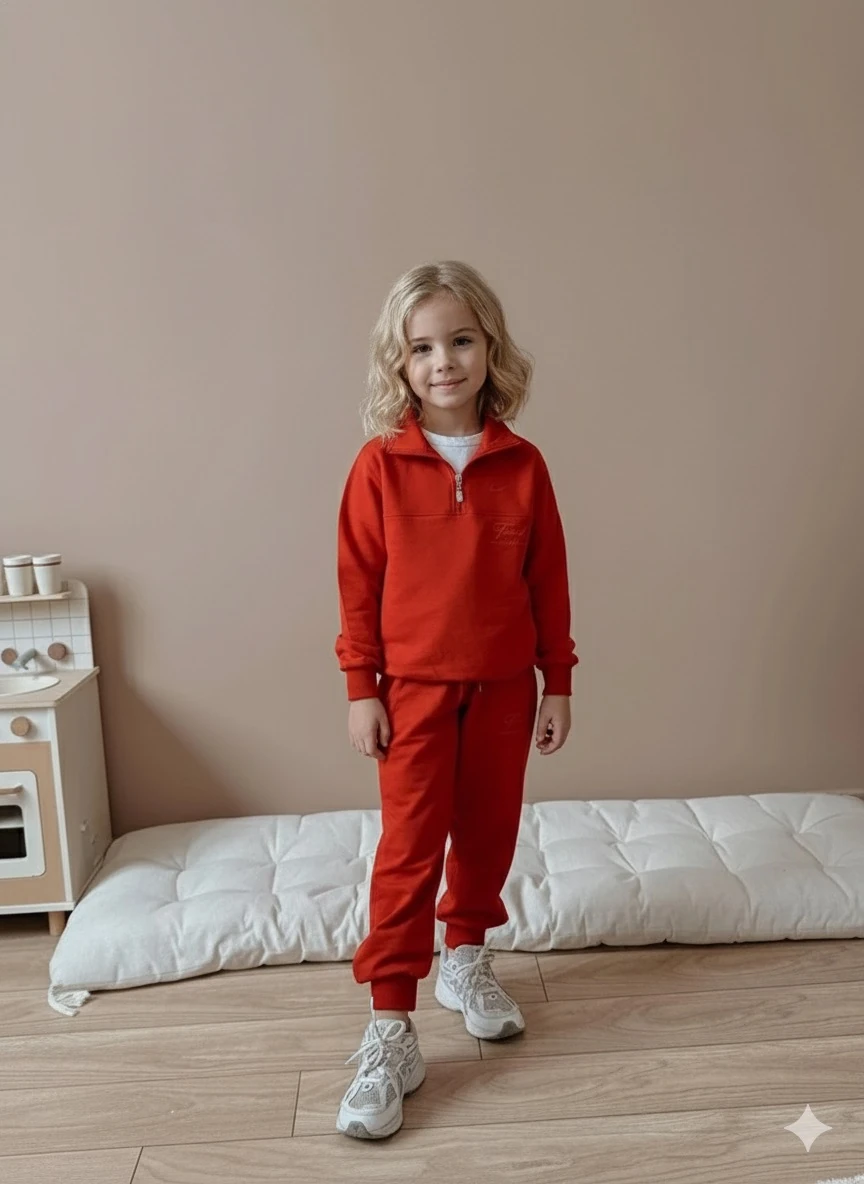 Kız Çocuk Kırmızı Trend Up 2'li Takım