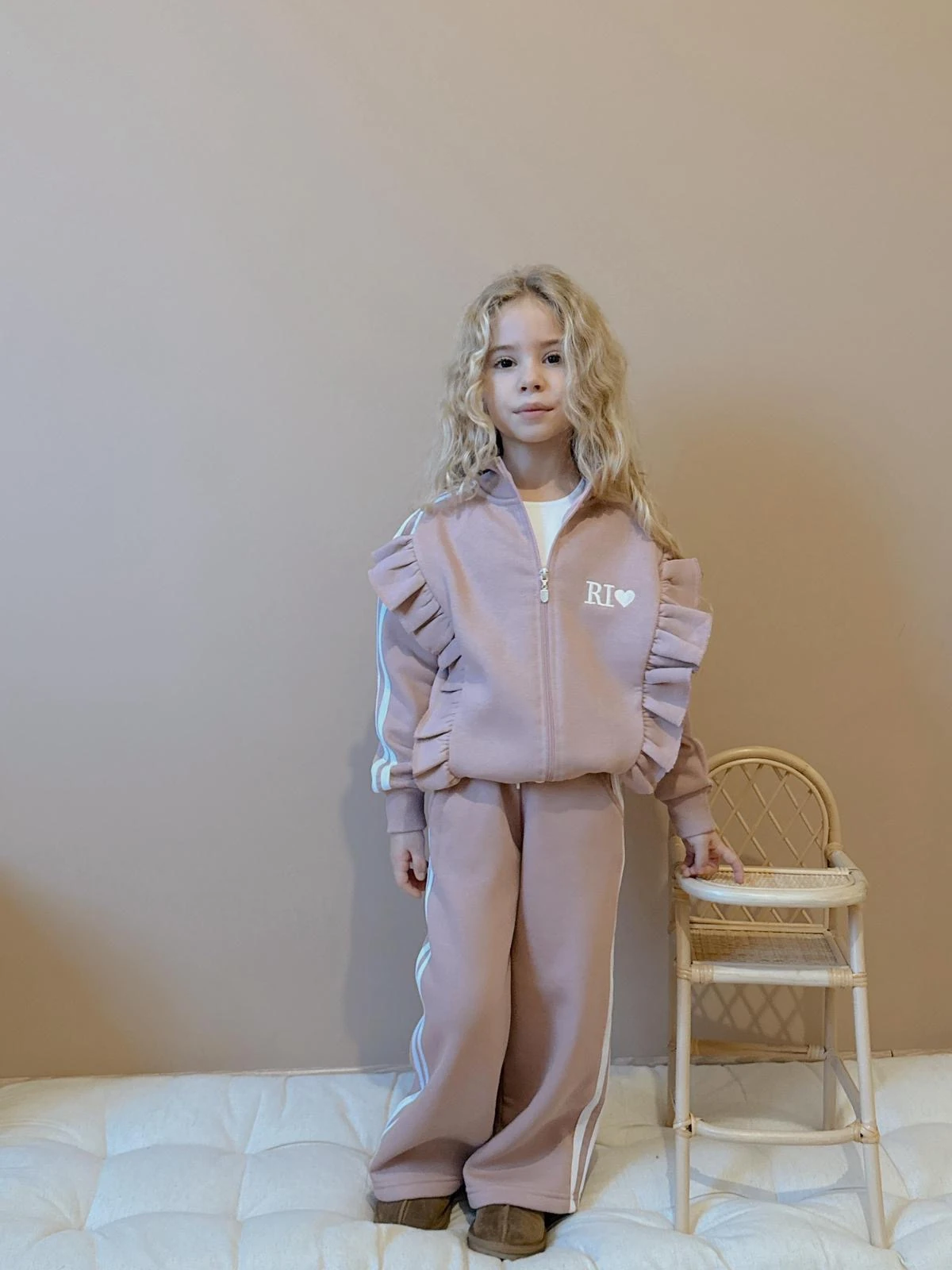Kız Çocuk Pudra Fermuarlı  Rio Takım