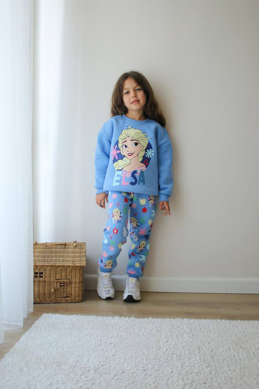 Kız Çocuk Mavi Frozen Alt-Üst Takım