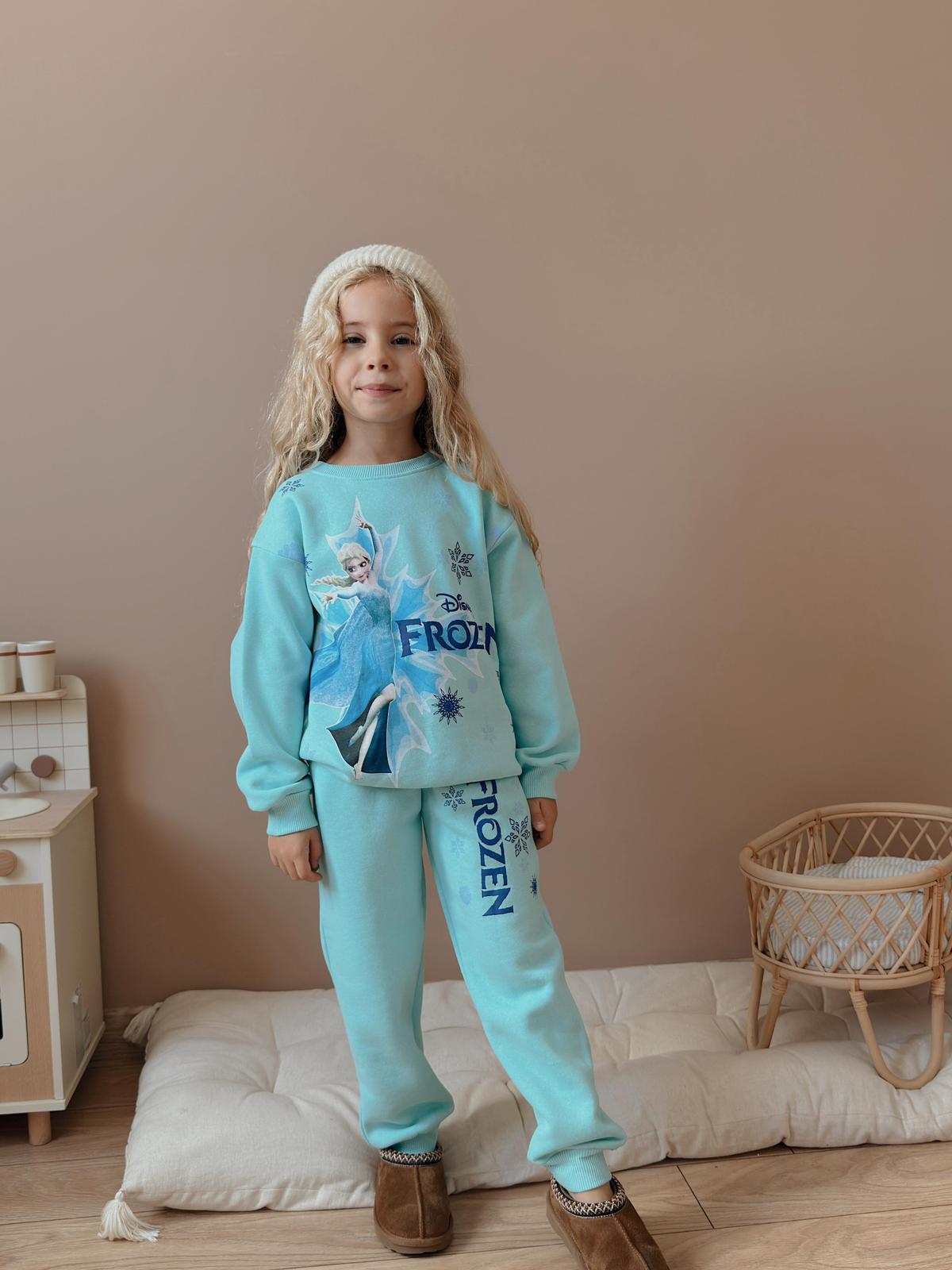 Kız Çocuk Mavi Frozen Alt-Üst Takım