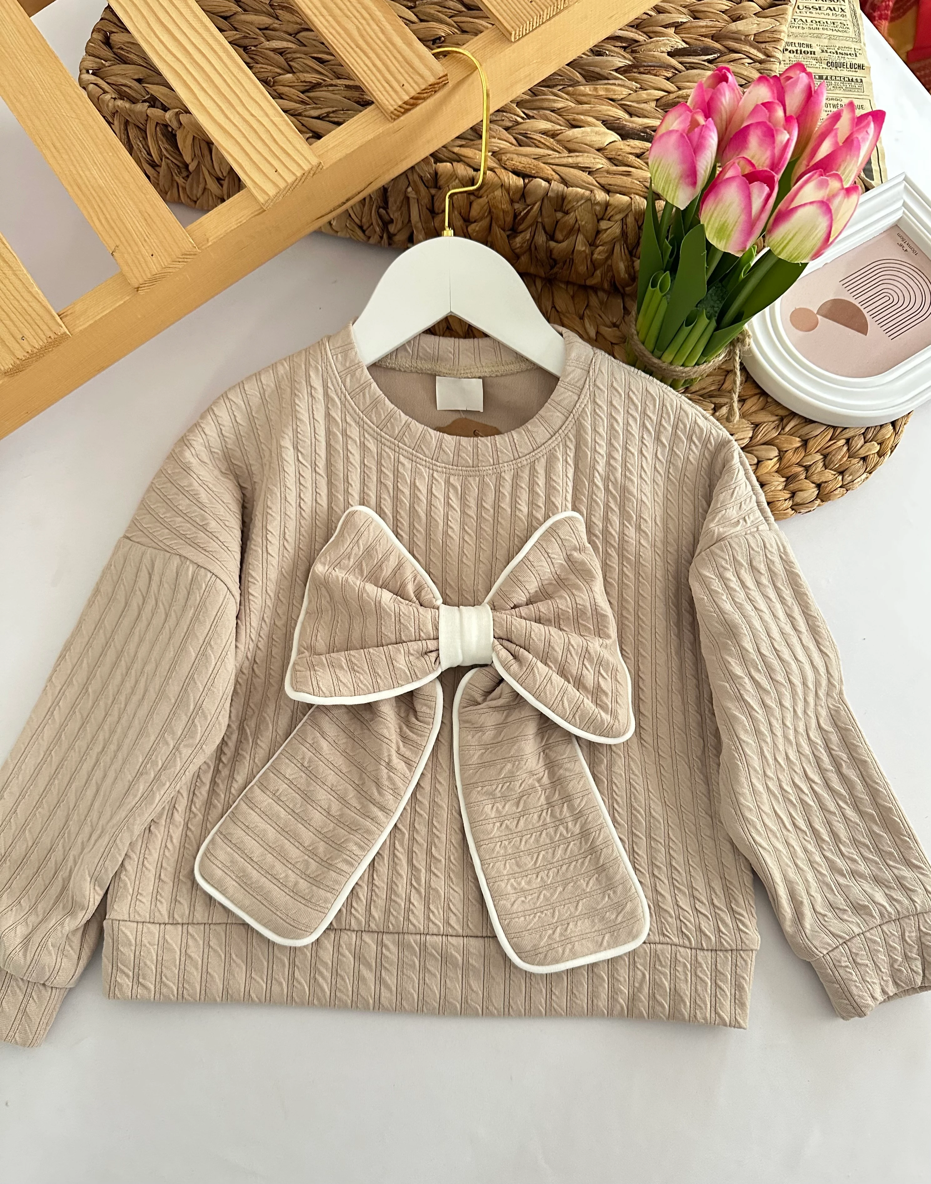 Kız Çocuk Vizon Büyük Fiyonk Badi