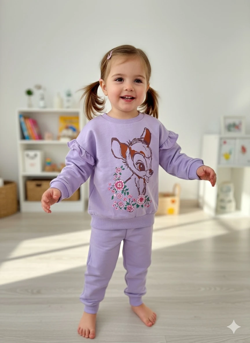 Kız Çocuk Mor Bambi Takım 