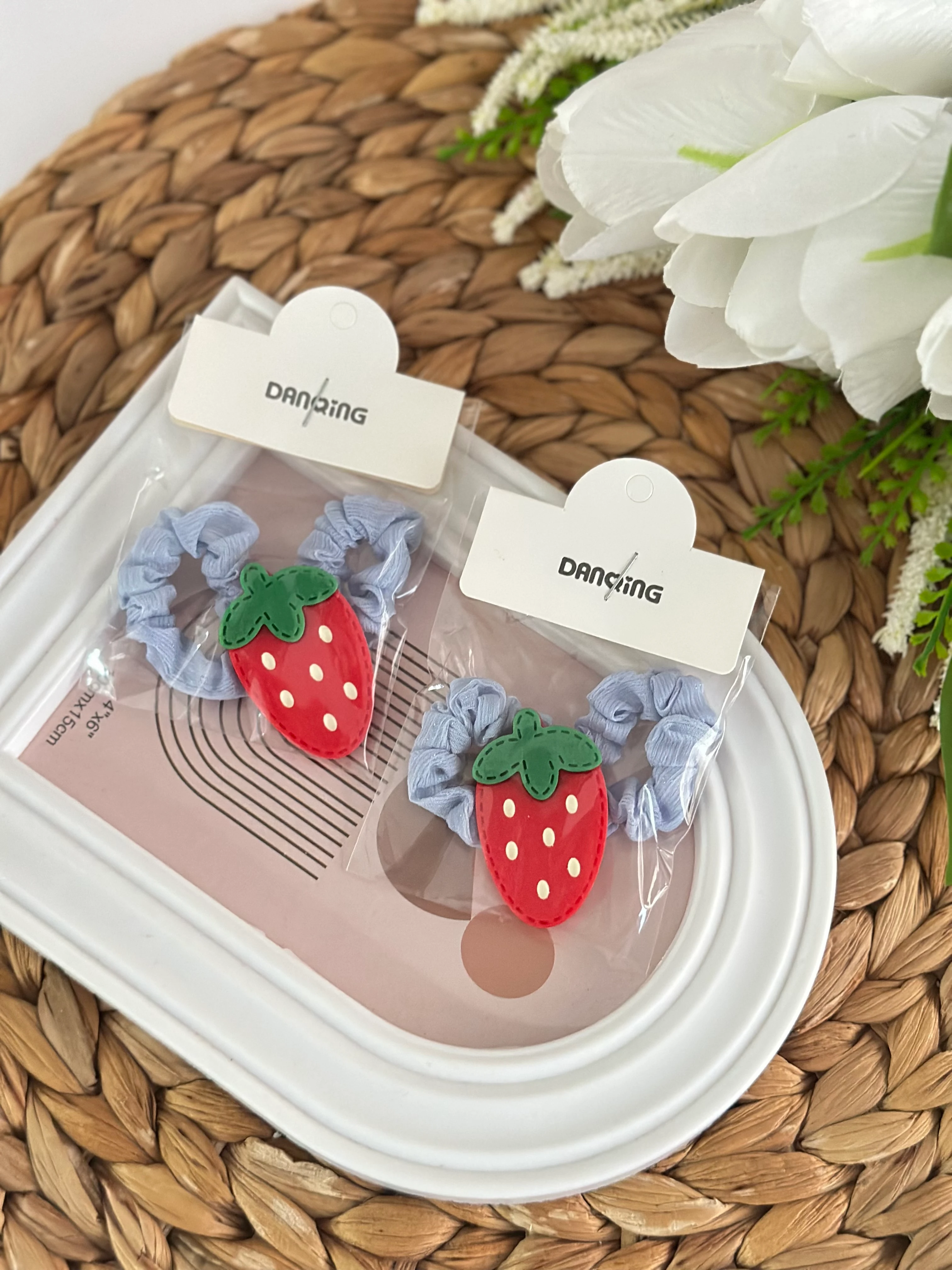 Mavi Çilek Avokado 2'li Lastik Toka