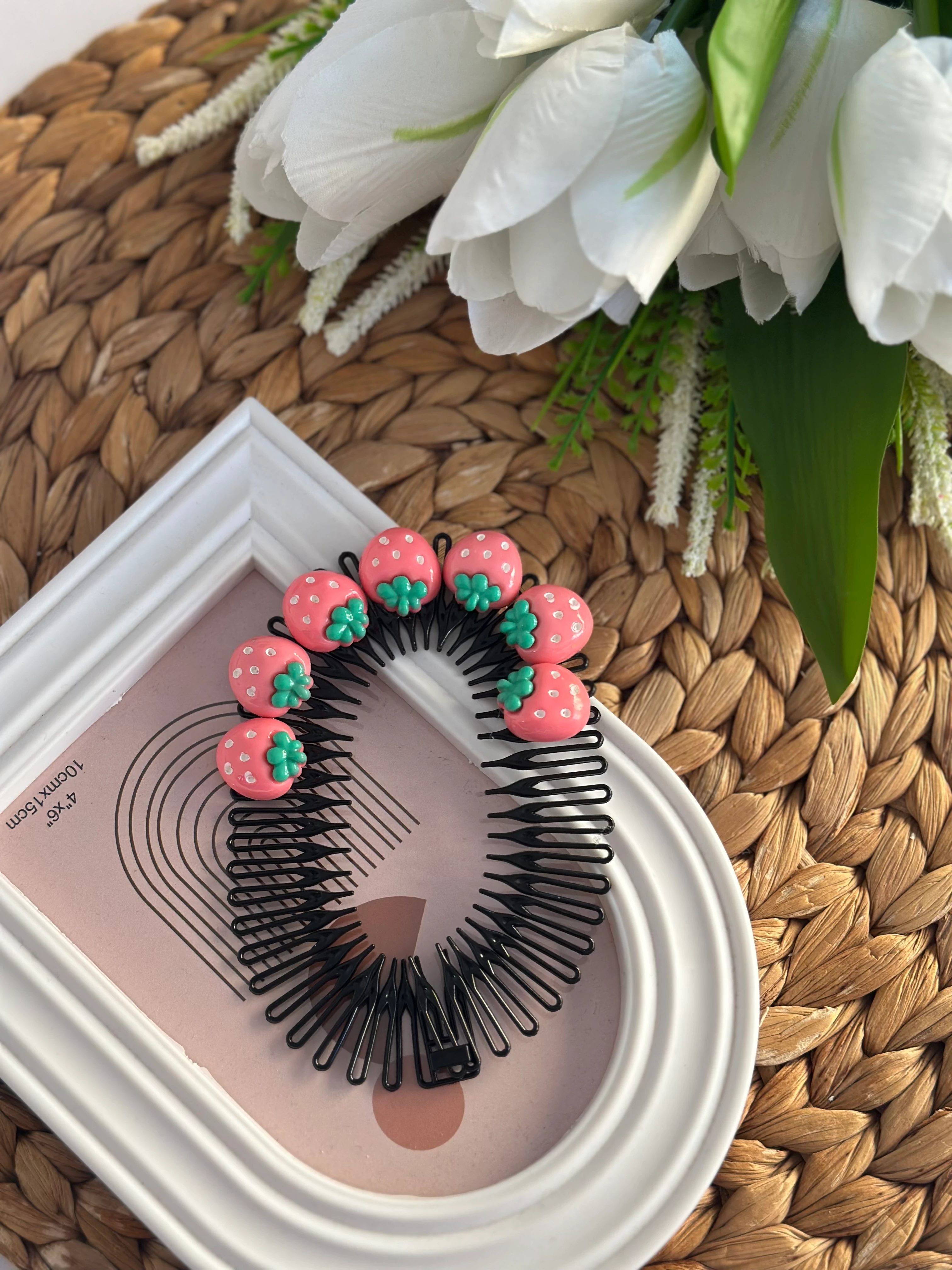 Pembe Çilekli Yaylı Toka