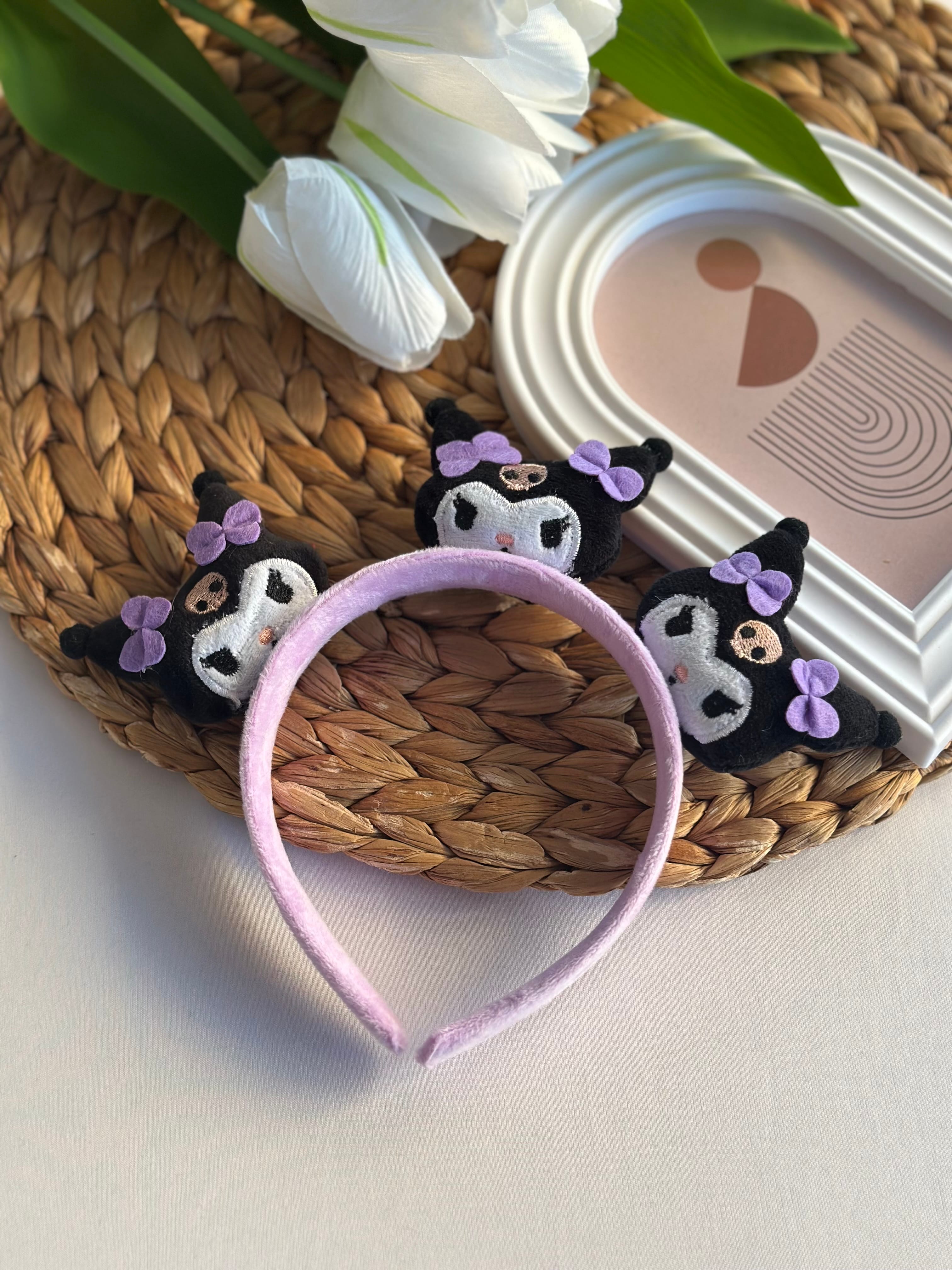 Kuromi Siyah Peluş Taç