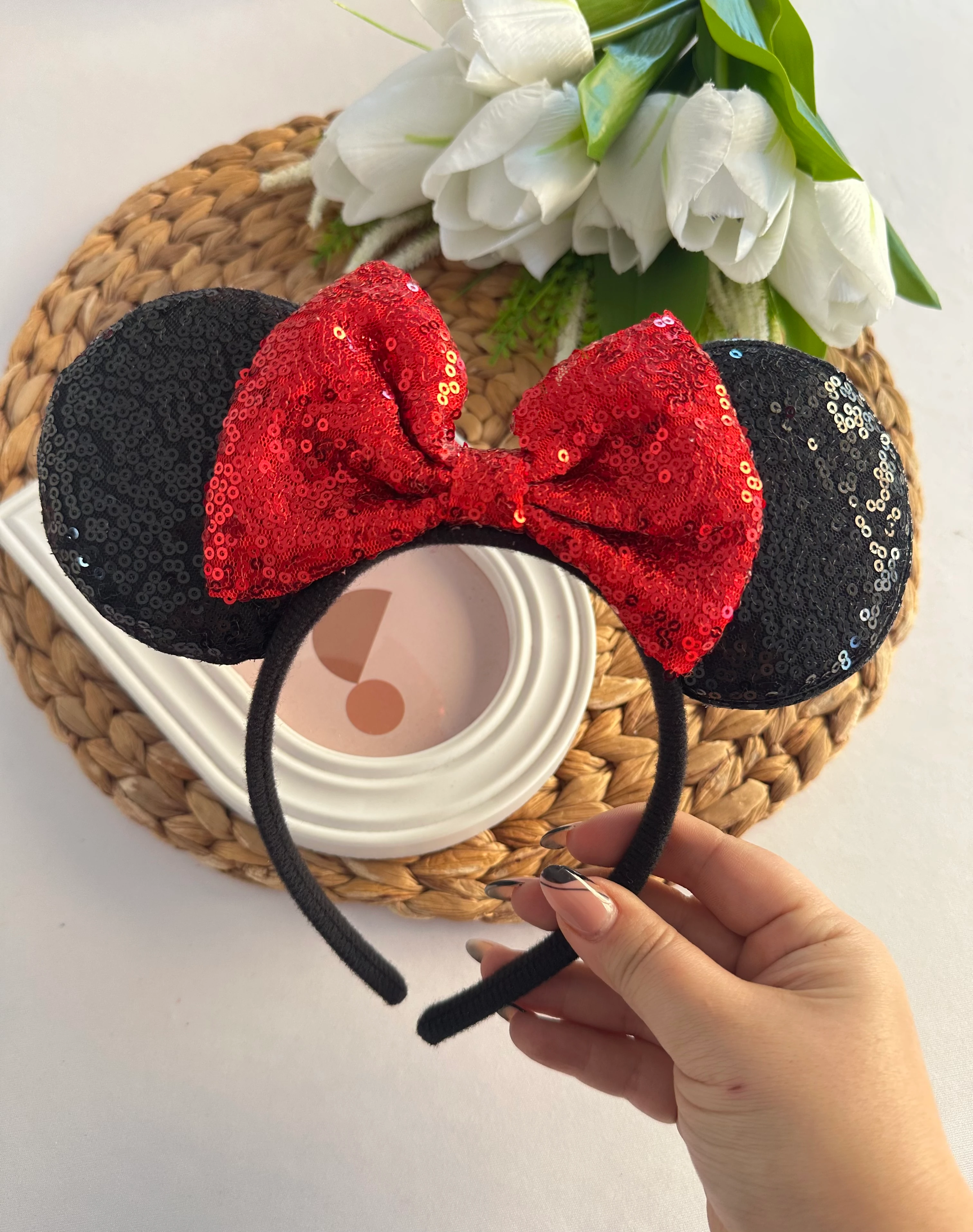 Kız Çocuk Pullu Minnie Mouse Taç