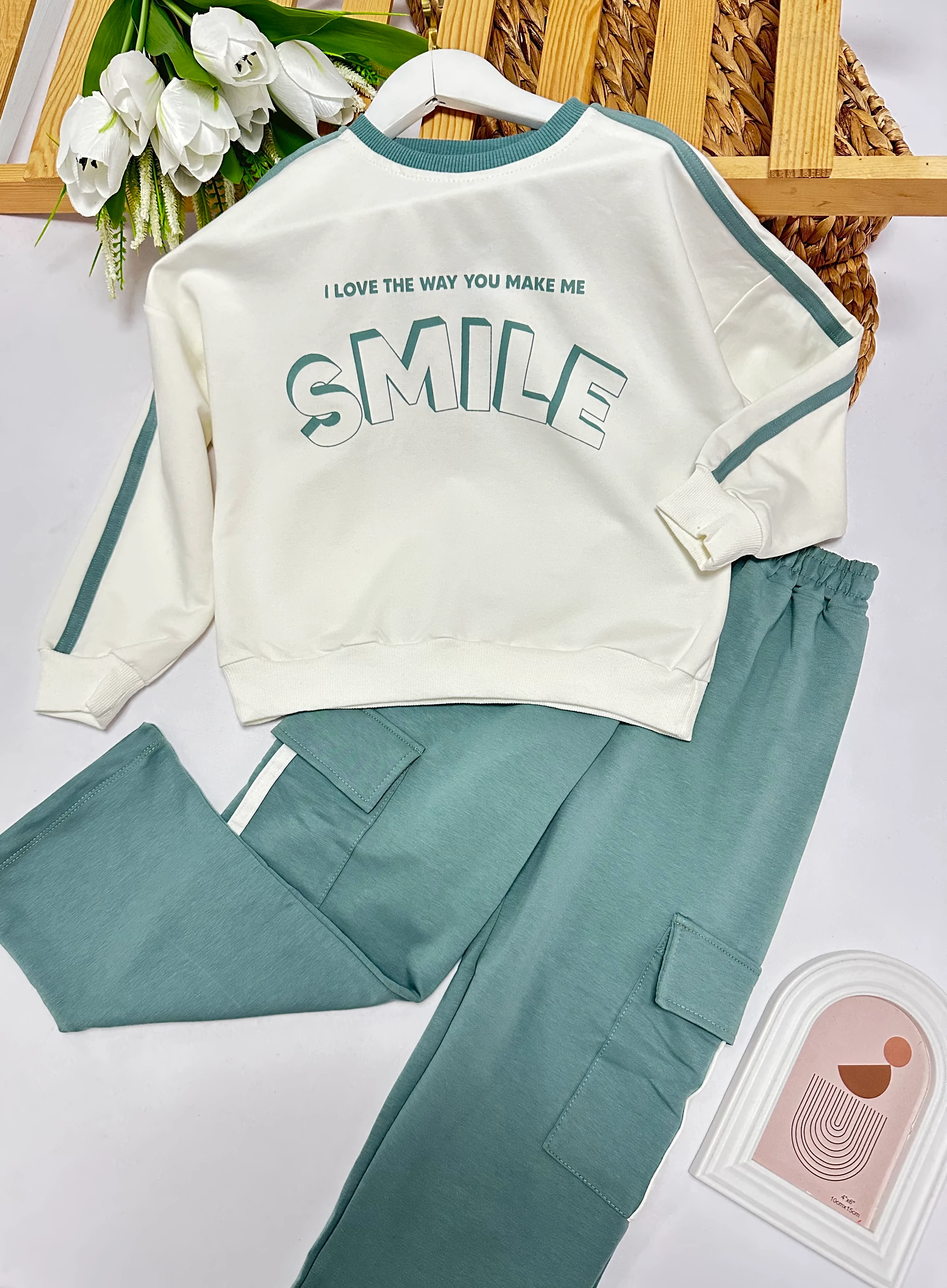 Kız Çocuk  Yeşil Smile Takım