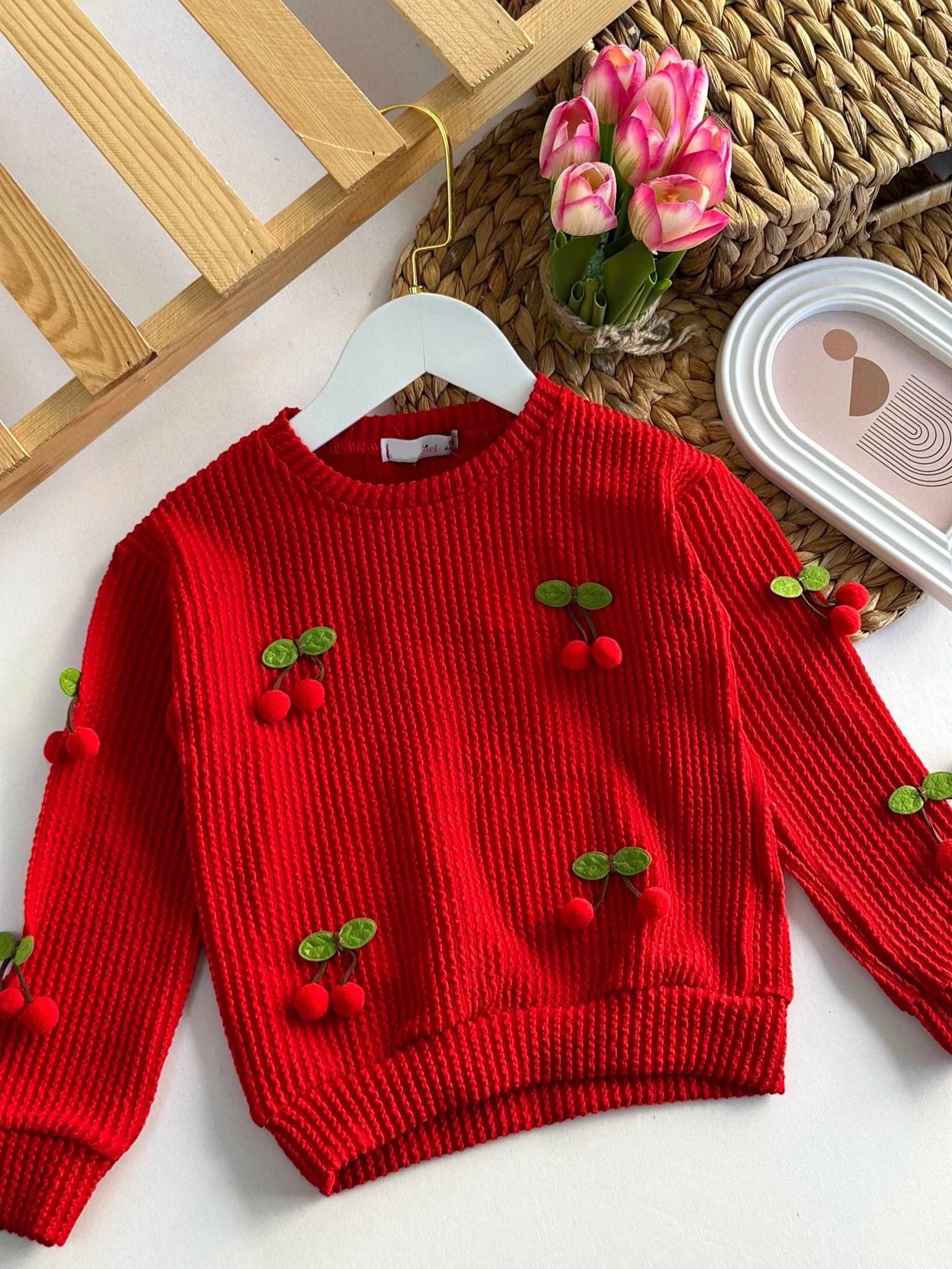 Kız Çocuk Kırmızı Kirazlı Badi