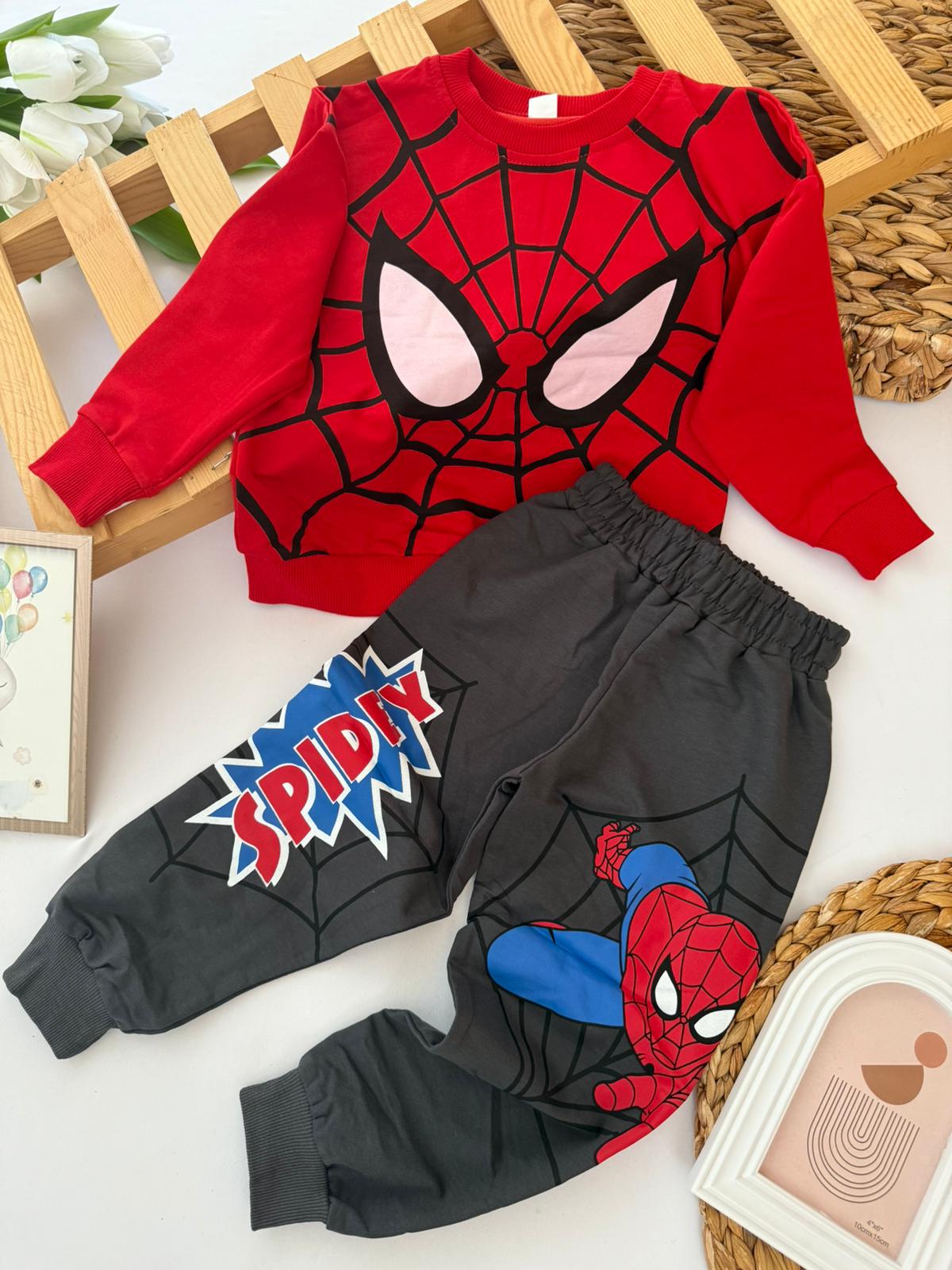 Erkek Çocuk Kırmızı Spiderman Takım