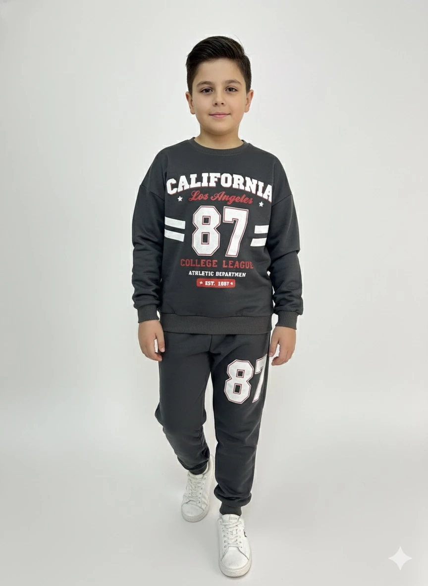 Erkek Çocuk Antrasit California Takım