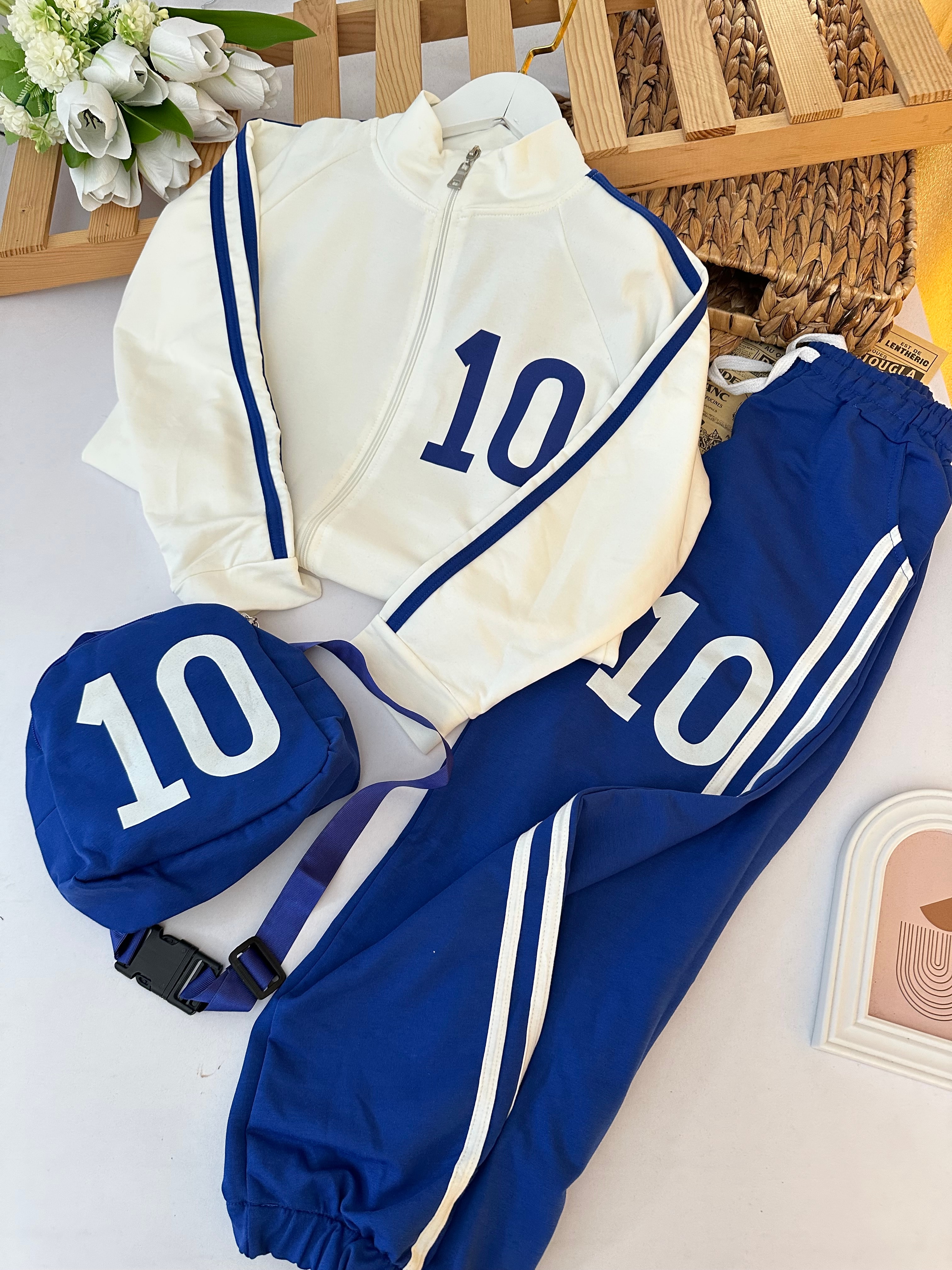 Erkek Çocuk Saks Mavi Numaralı Takım