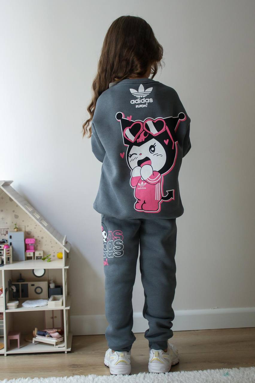 Kız Çocuk Antrasit Kuromi Adidas Alt-Üst Takım