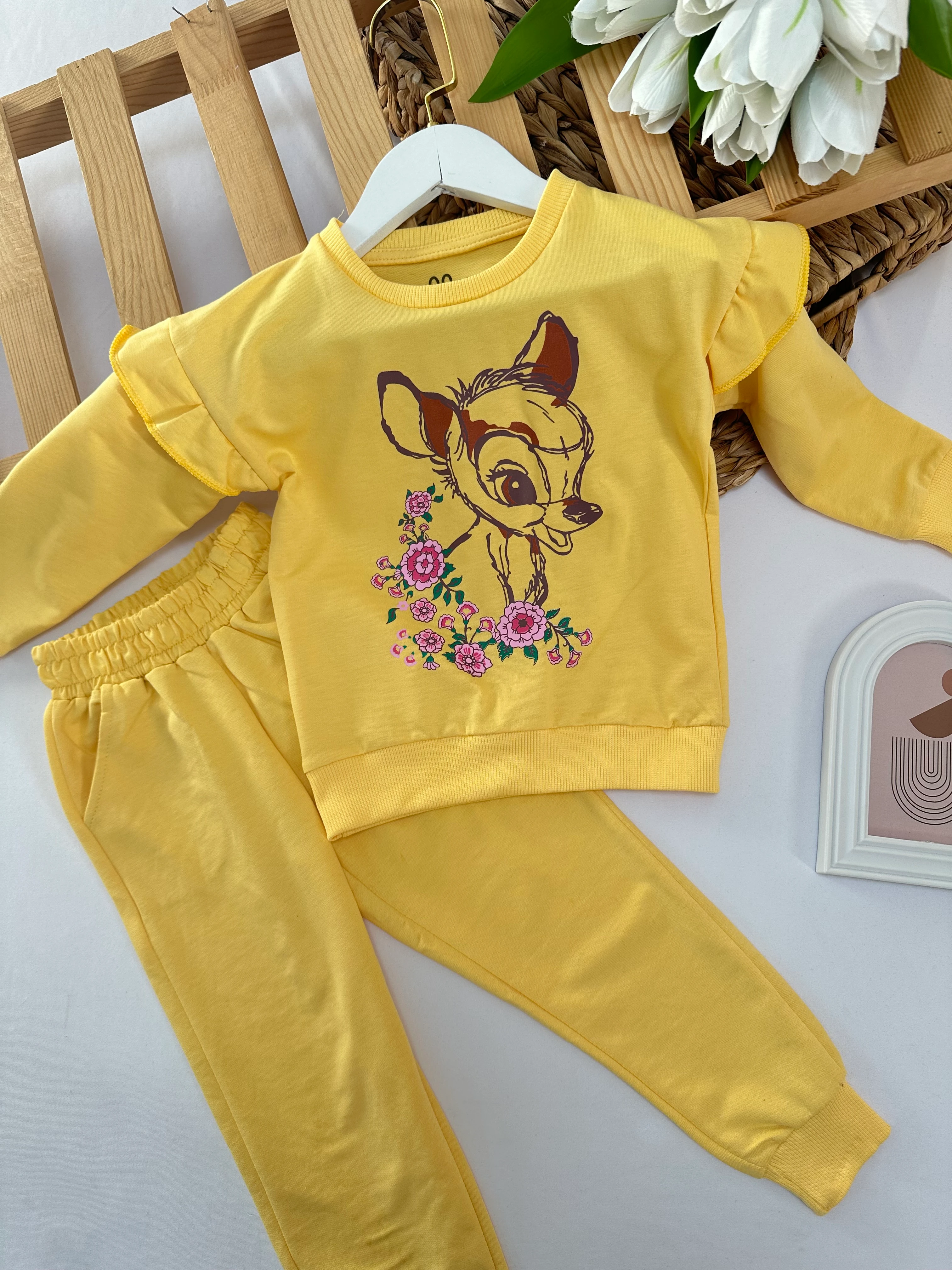 Kız Çocuk Sarı Bambi Takım 