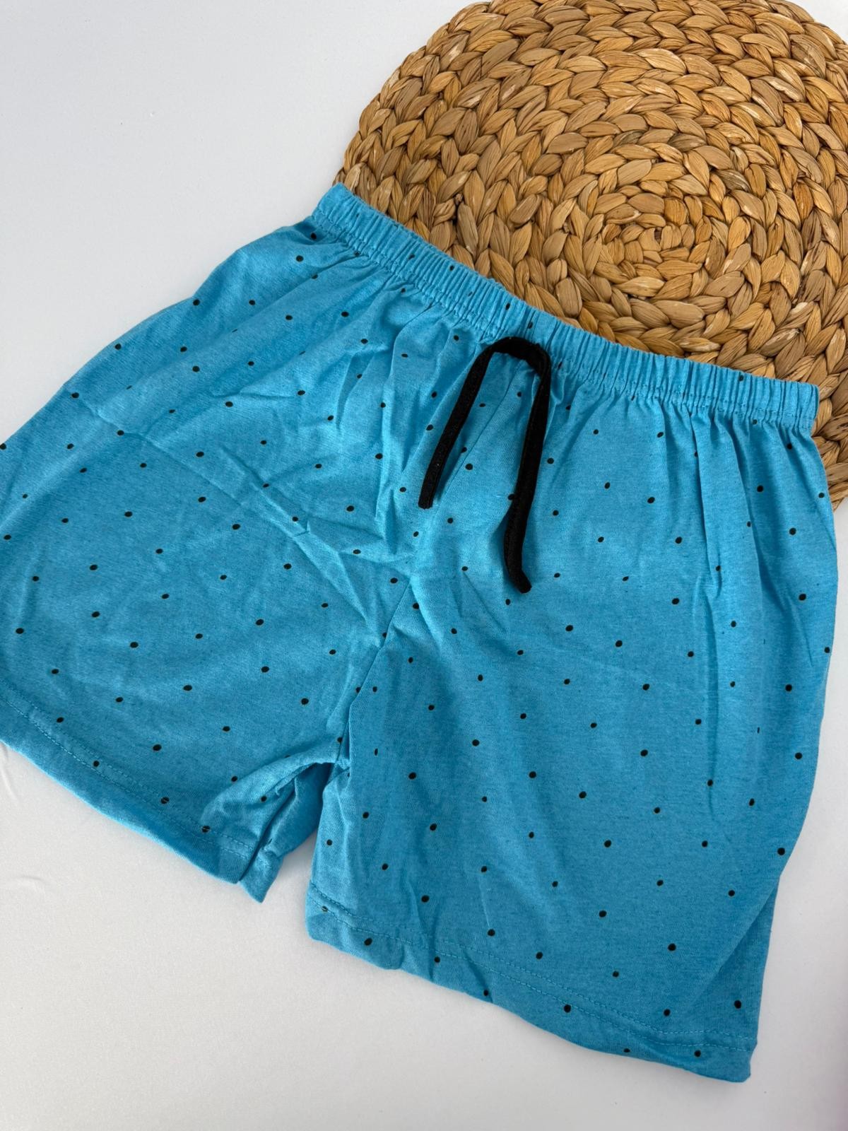 Mavi-Siyah Benekli Kadın Pijama Altı