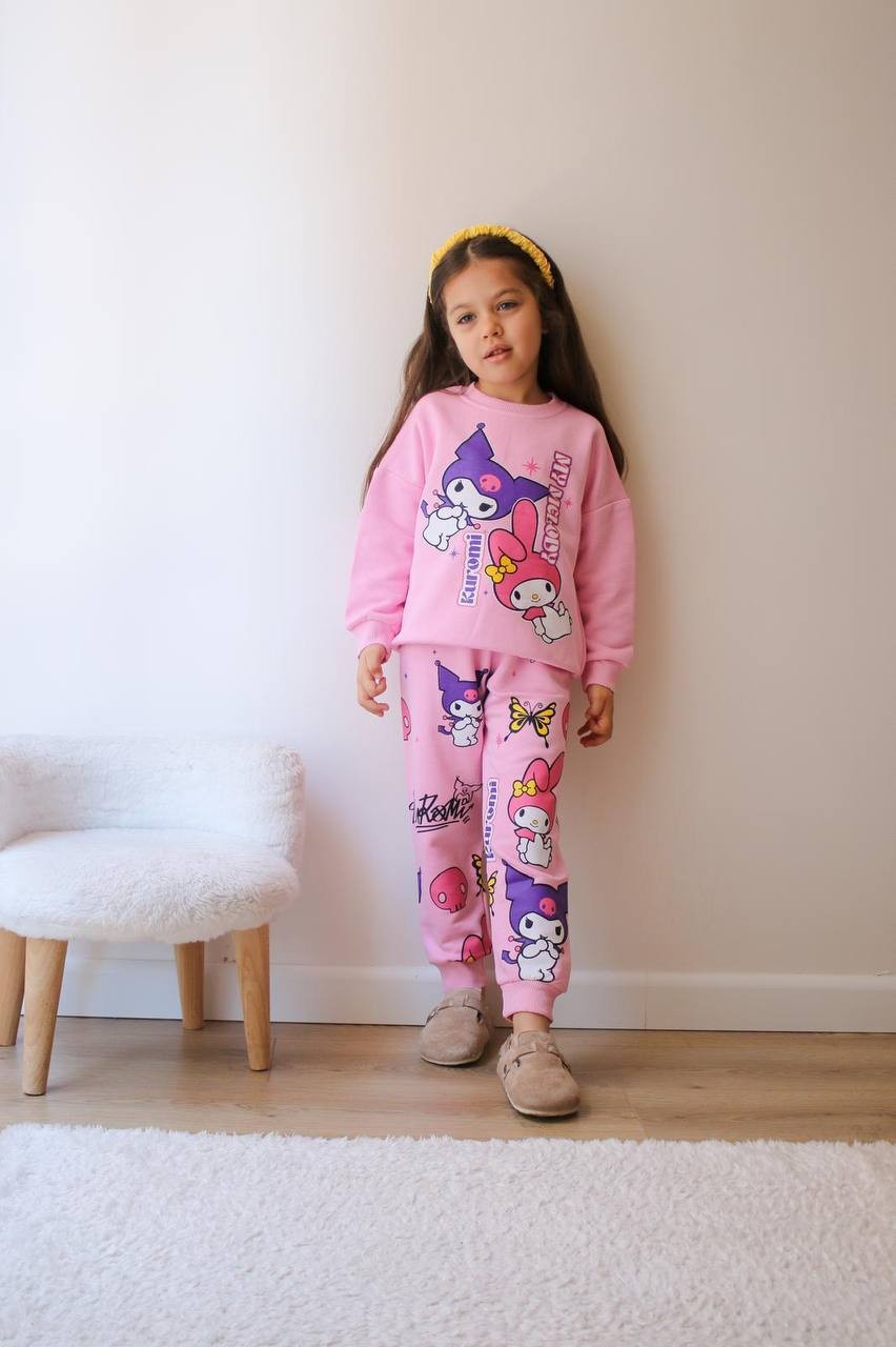 Kız Çocuk Pembe Kuromi My Melody Takım