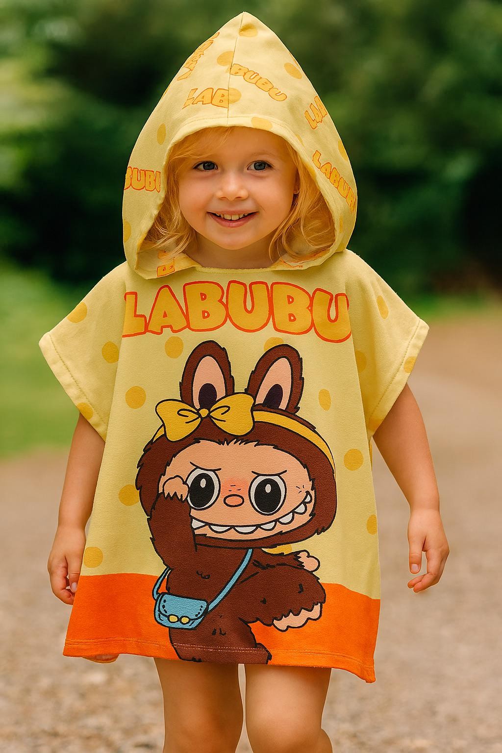 Sarı Labubu Panço Havlu