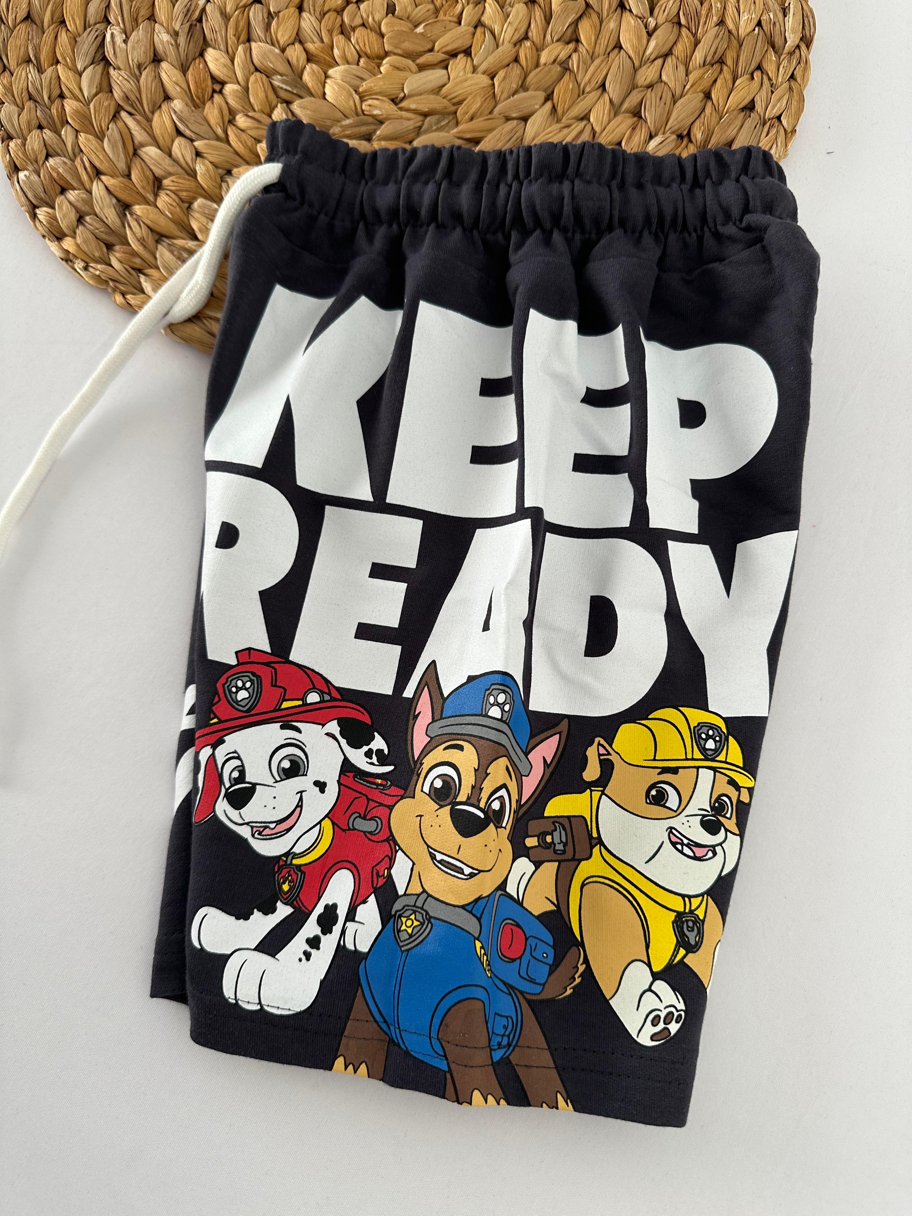 Erkek Çocuk Bej Paw Patrol Şortlu Takım
