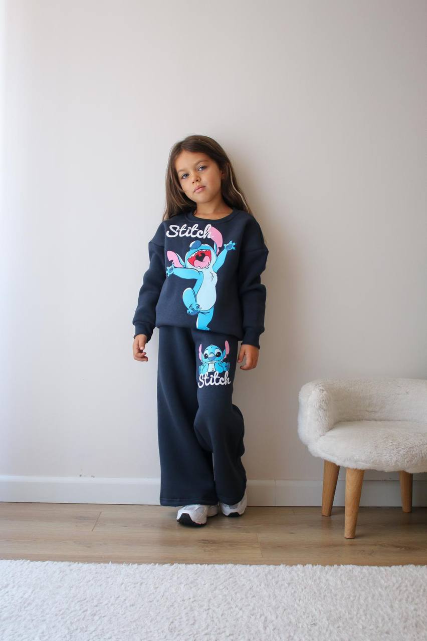 Kız Çocuk Lacivert Stitch Alt-Üst Takım