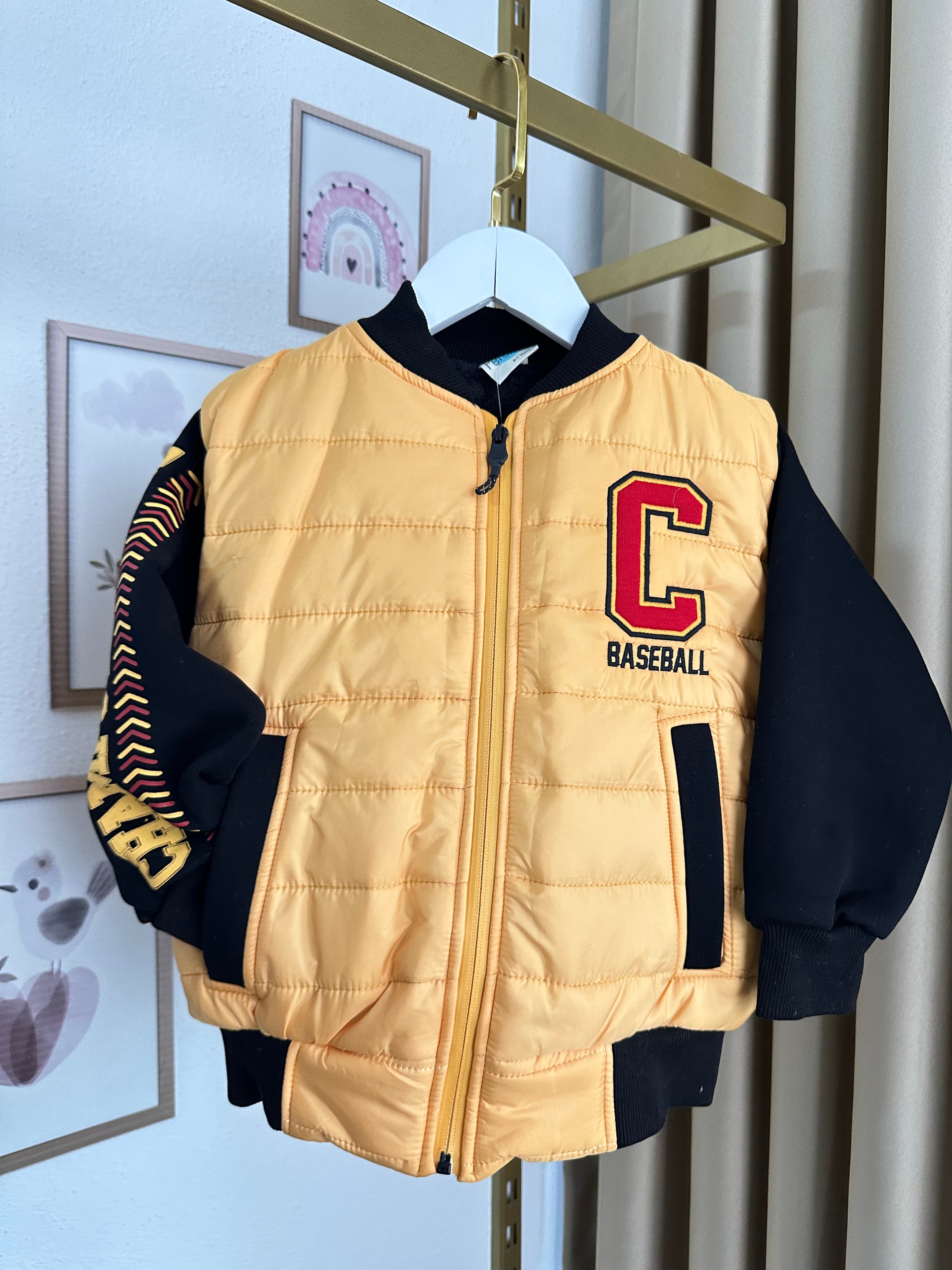 Erkek Çocuk Sarı Şişme Mont Ceket