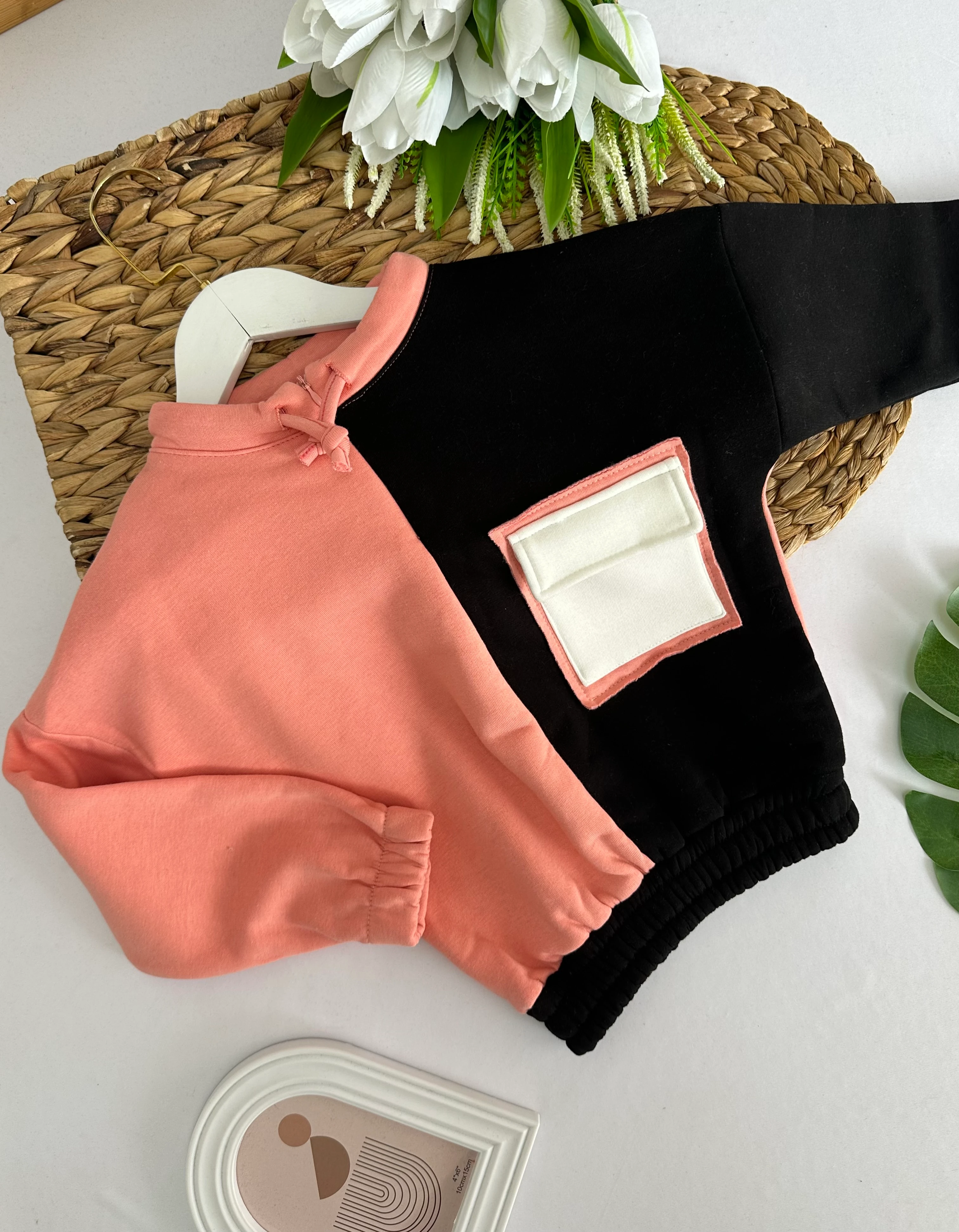 Kız Çocuk Pembe Beyaz Ceoli Sweat