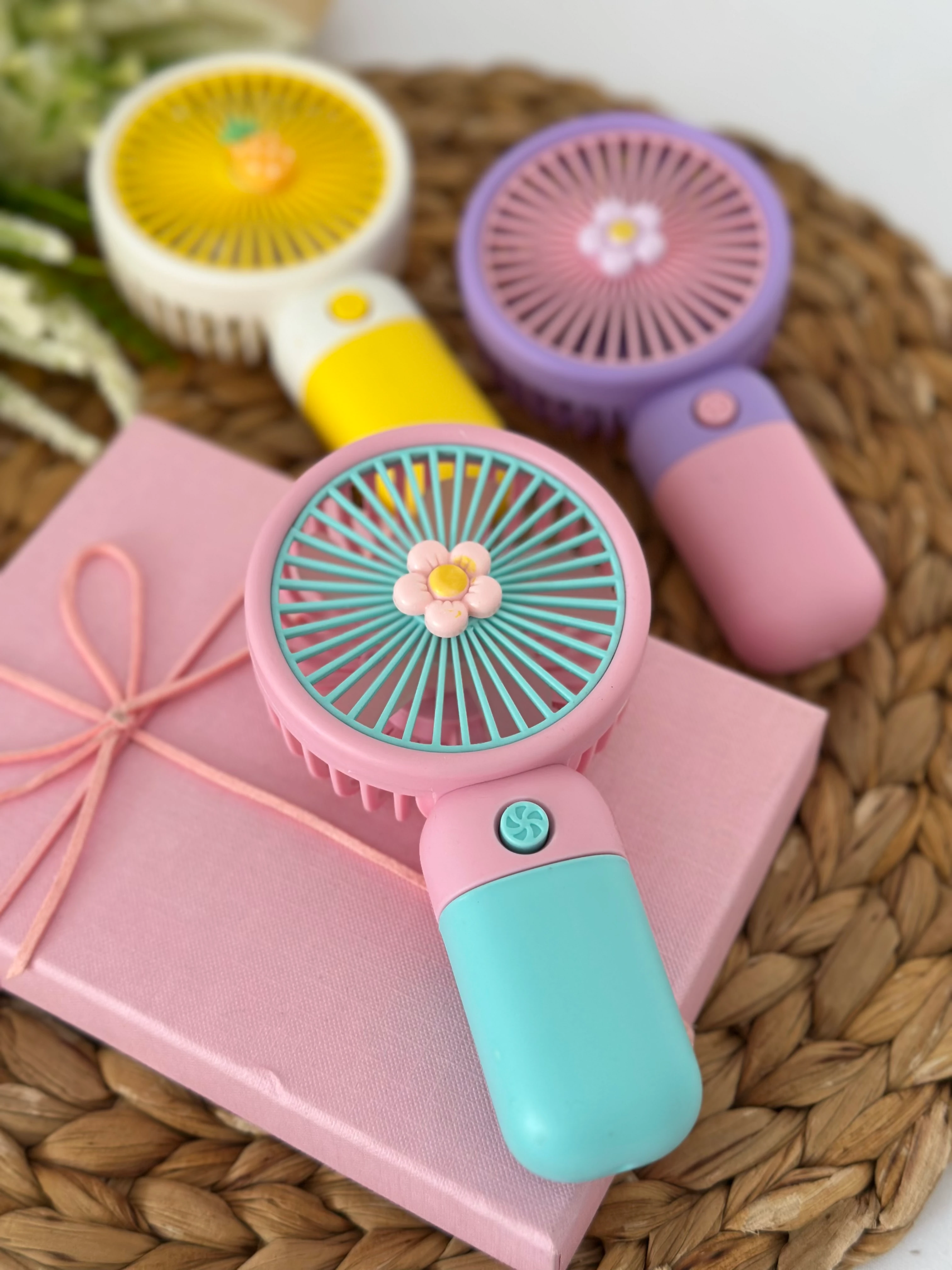 Mavi Pembe Şarjlı Mini Fan