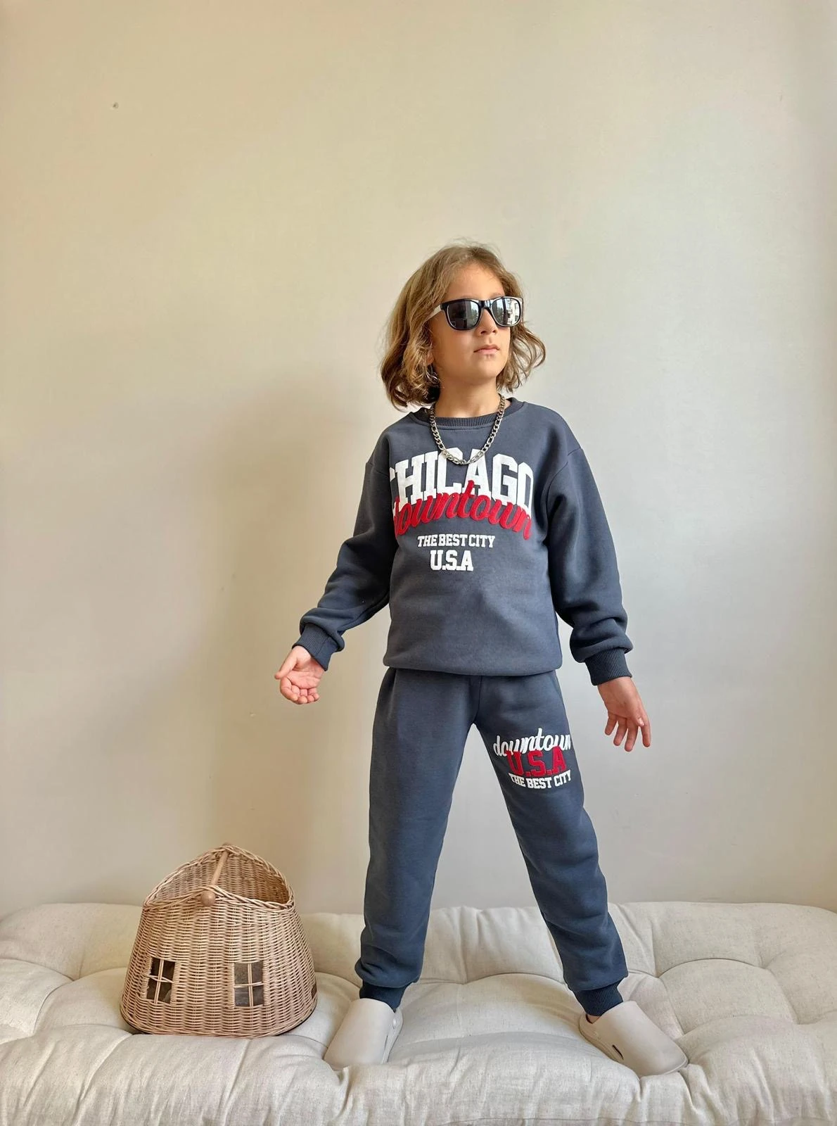 Erkek Çocuk Antrasit Chicago Takım