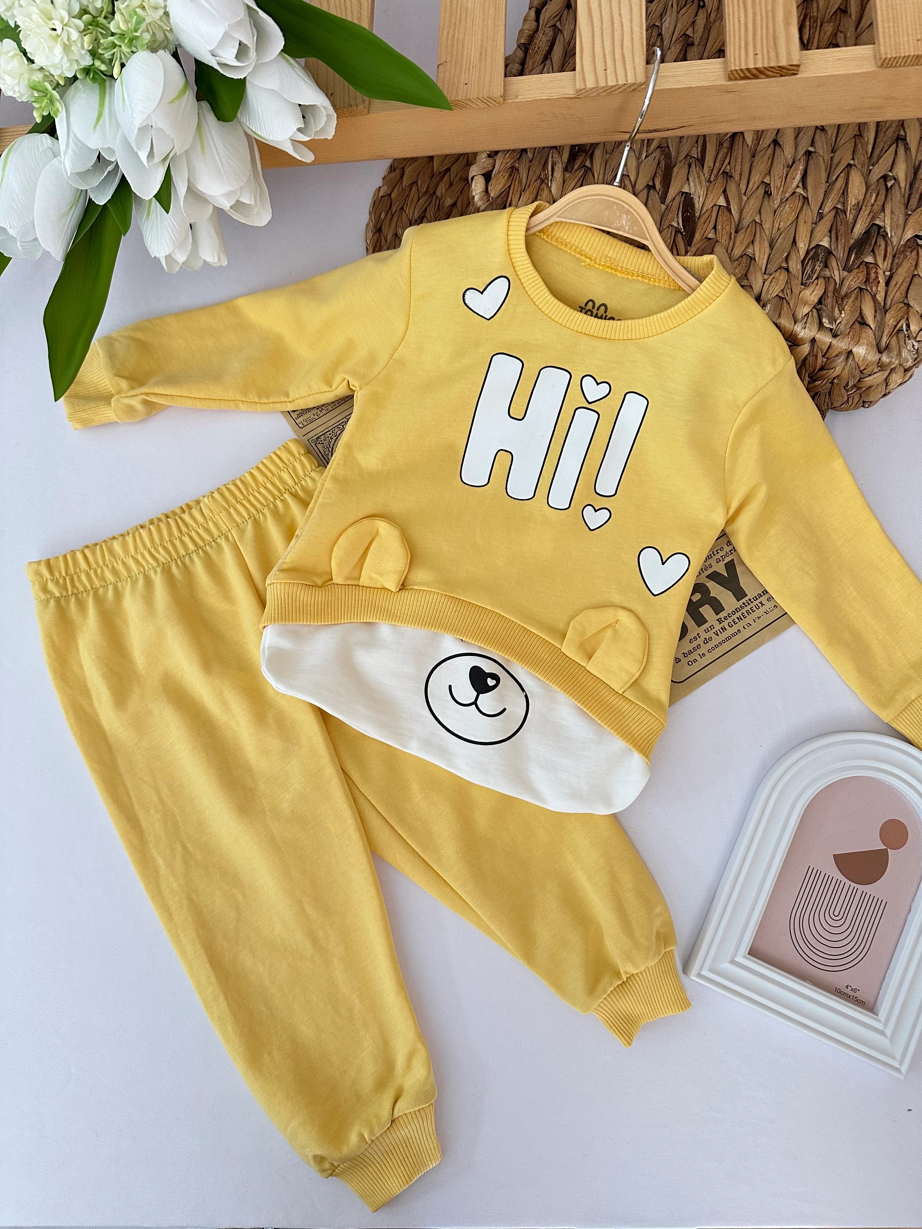Kız Çocuk Sarı Ayıcık 2'li Takım