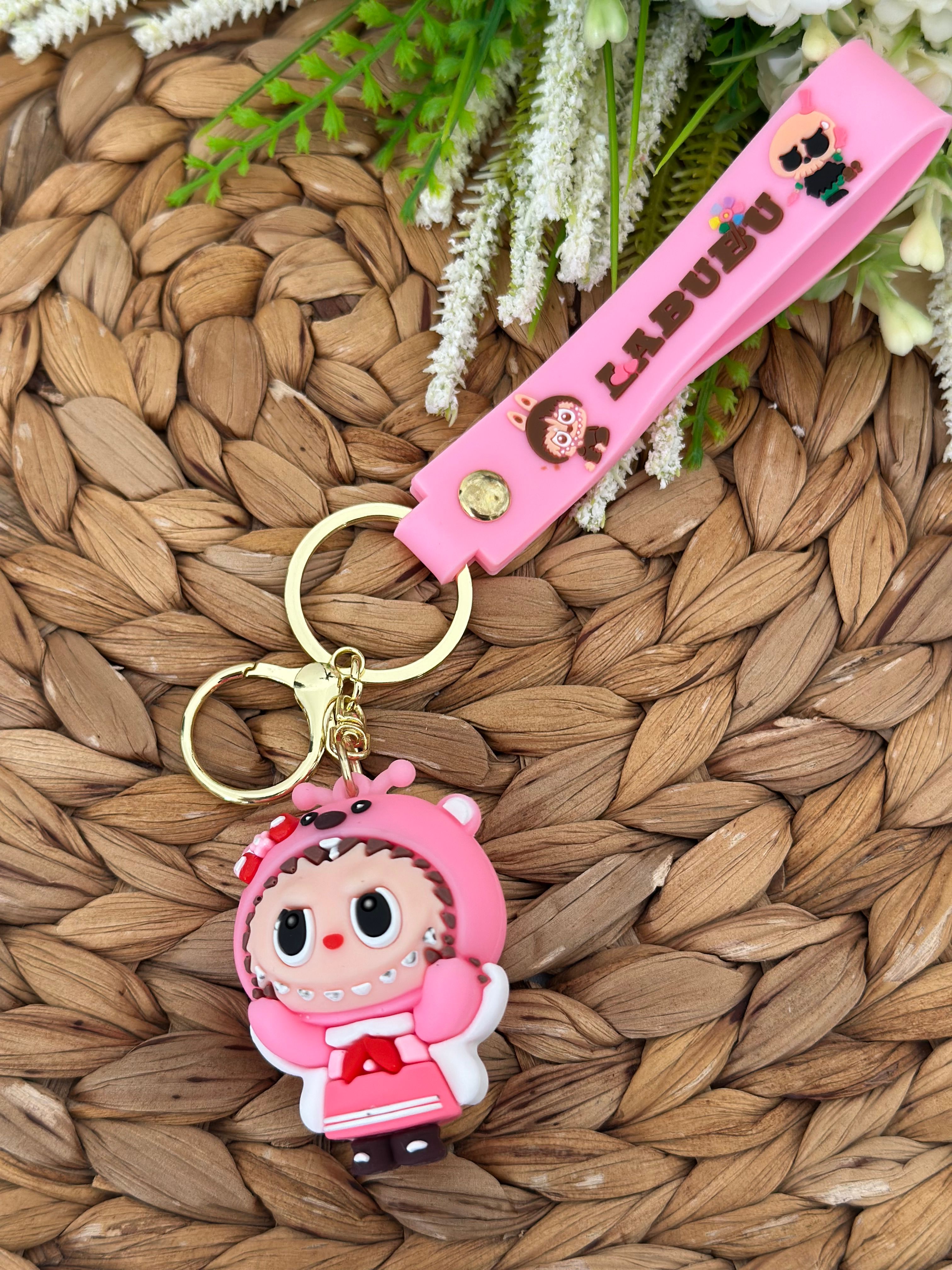 Pembe Labubu Anahtarlık