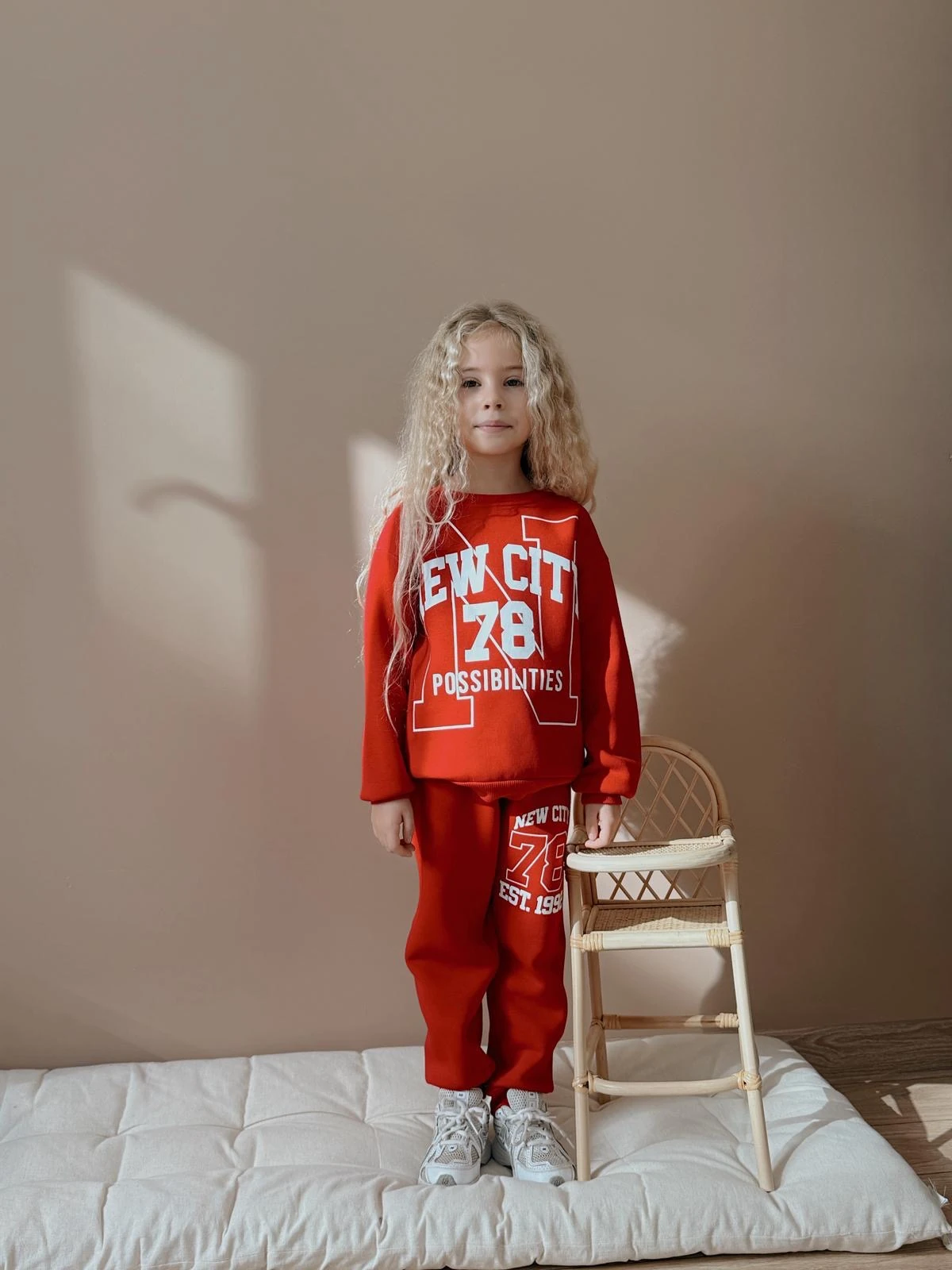 Kız Çocuk Kırmızı New City Alt-Üst Takım