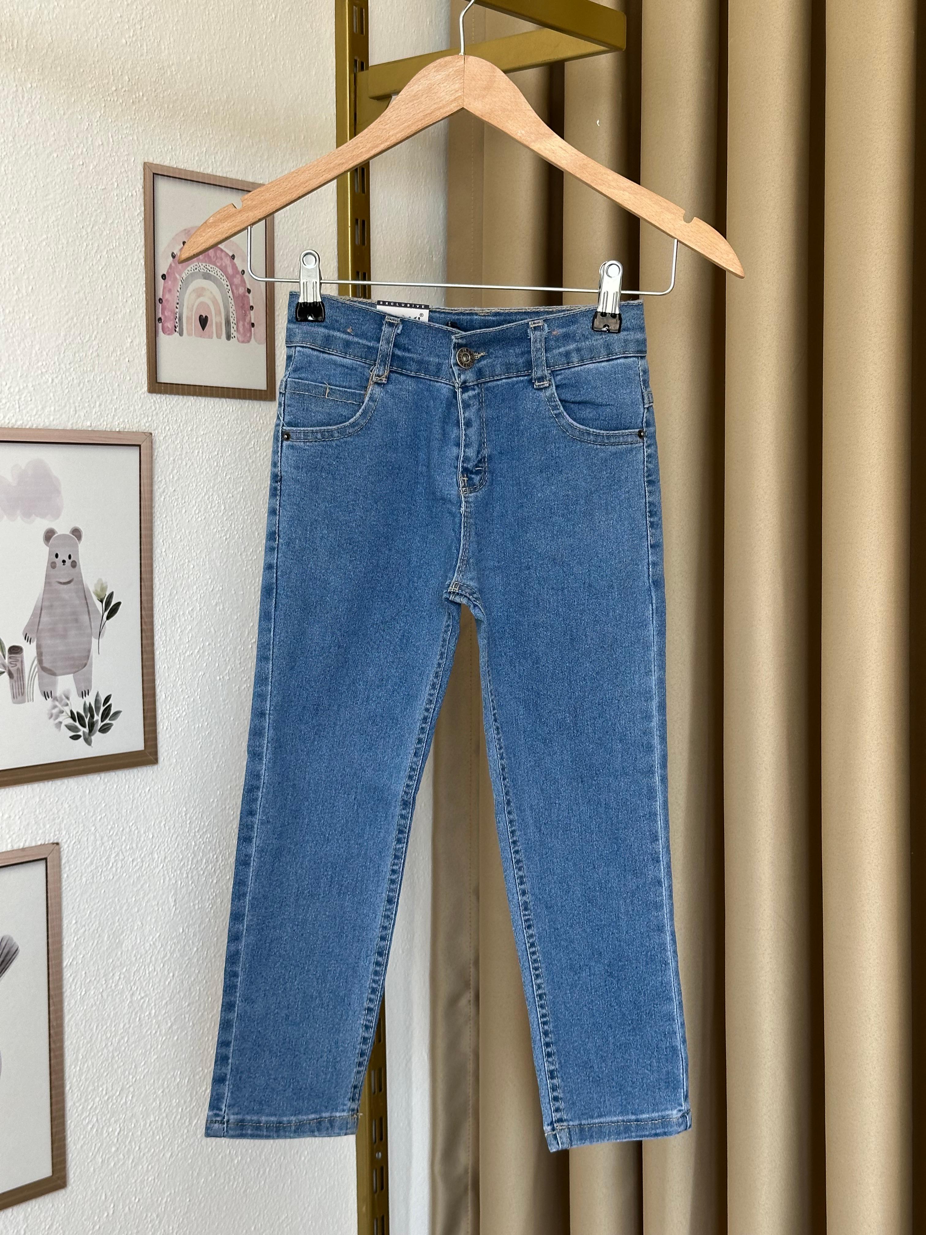Erkek Çocuk Açık Mavi Likralı Kot Pantolon
