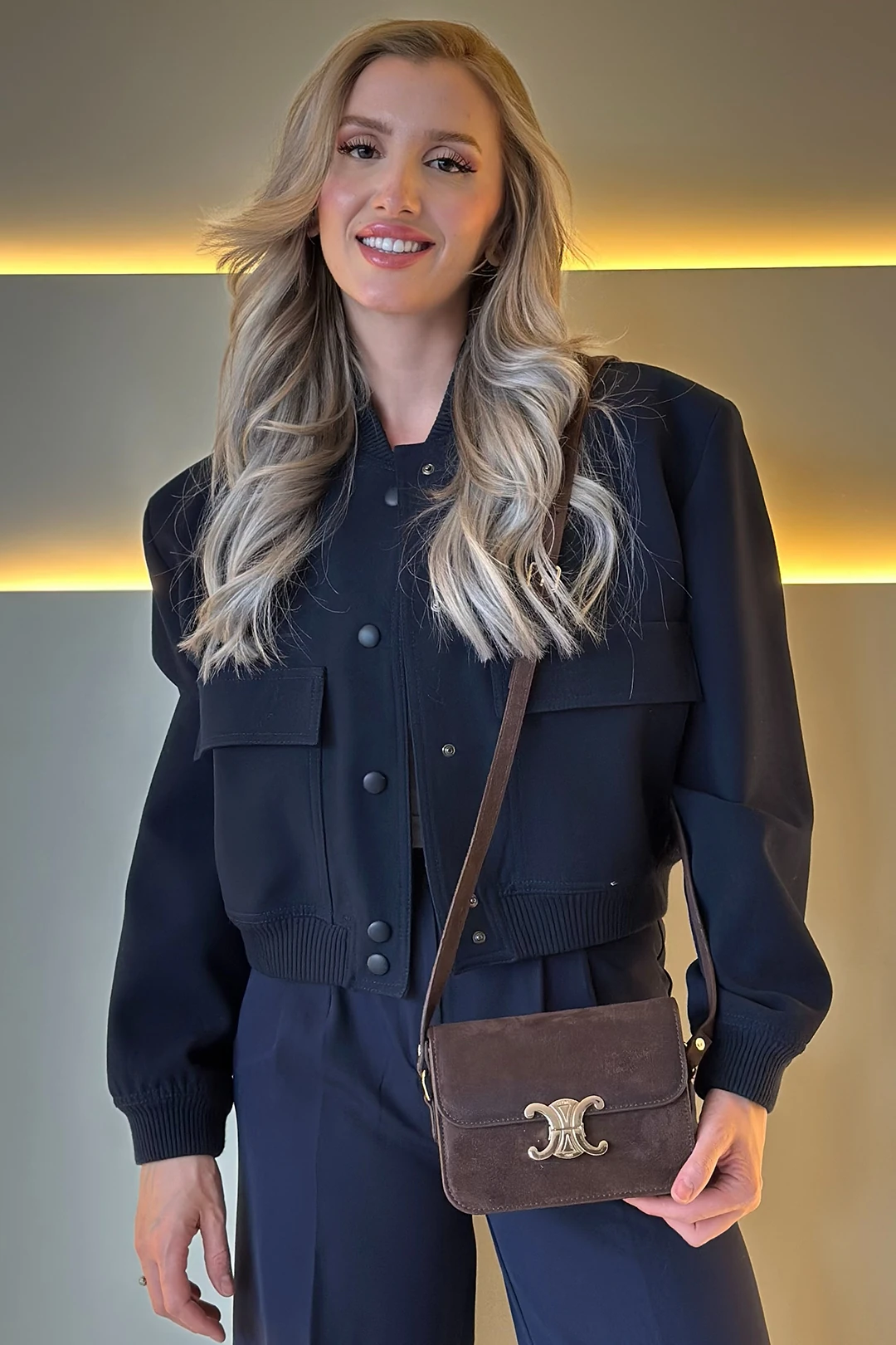 CLN - Mini Süet Acı Kahve Çanta