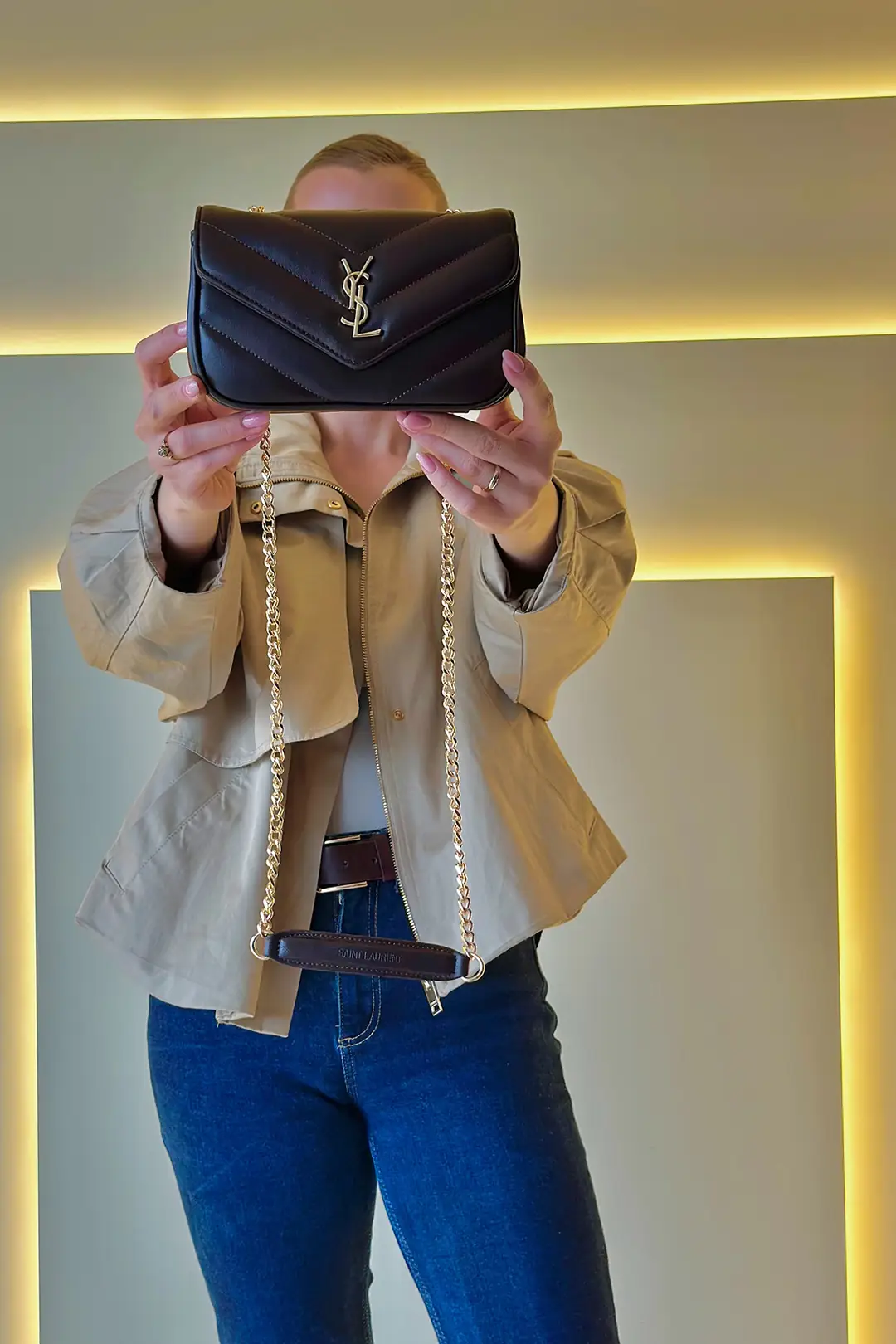 YSL - Mini Lou Acı Kahve Çanta