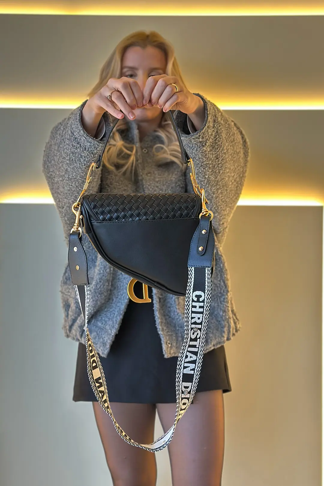 CHRSTN DR - Big Saddle Siyah Çanta