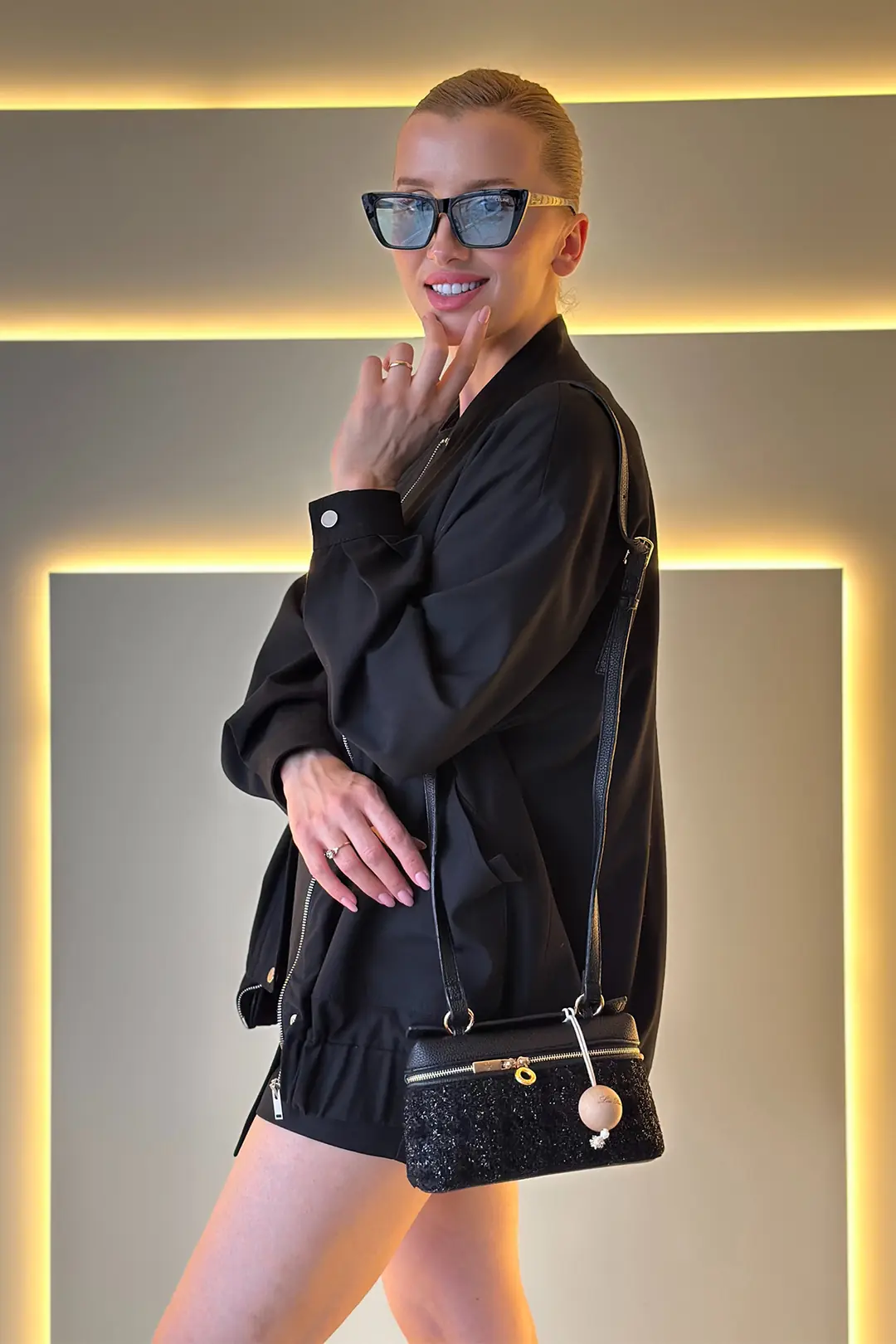LORO PIANA - Extra Pocket Siyah Çanta