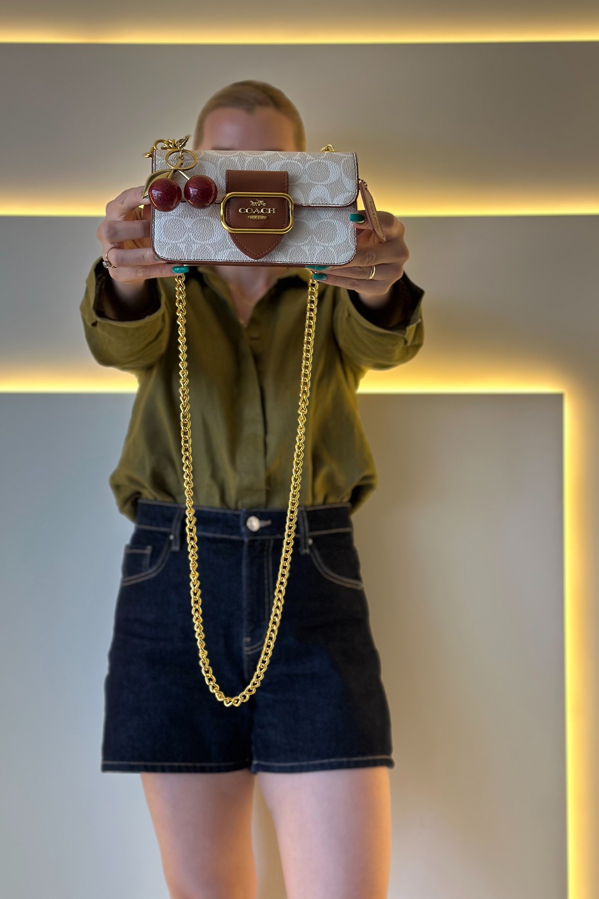 Cch - Bag Anahtarlıklı Beyaz Taba Detay