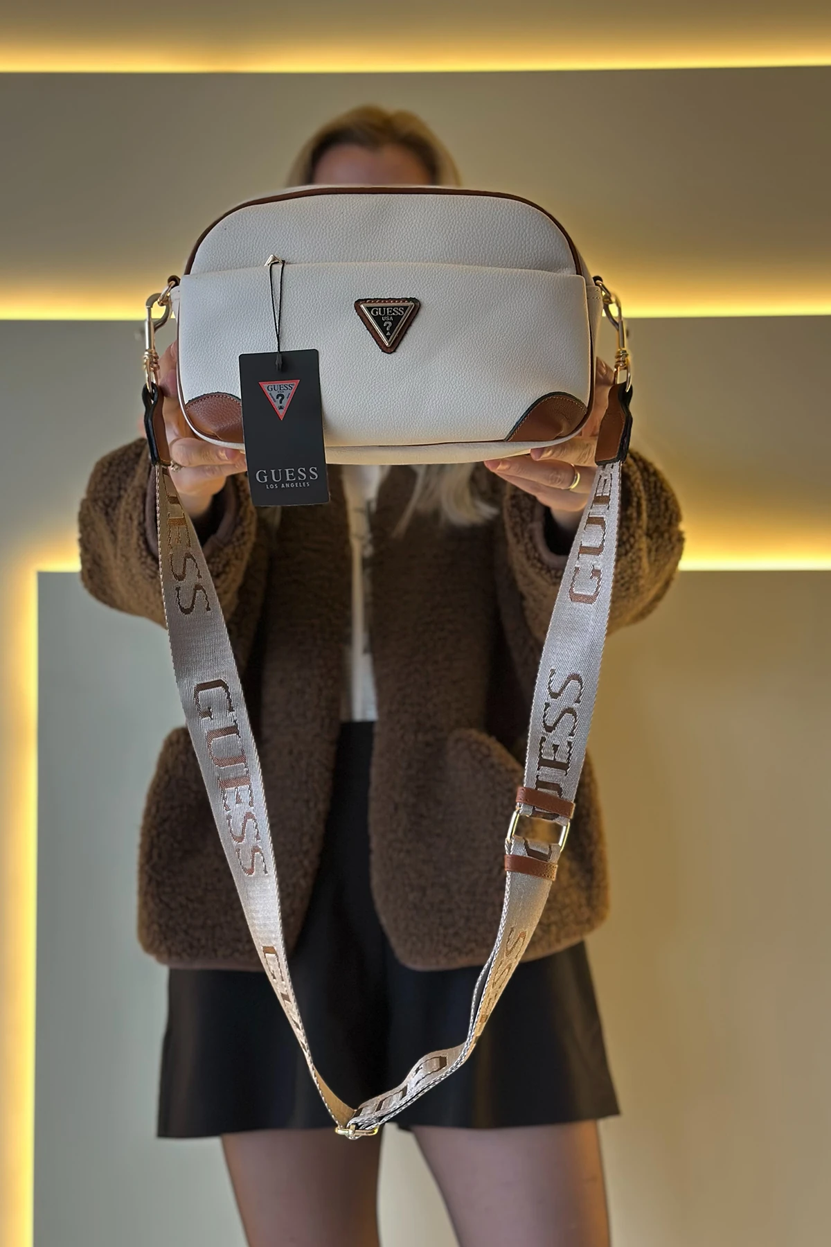 GSS - Newish Krem Taba Detay Çanta