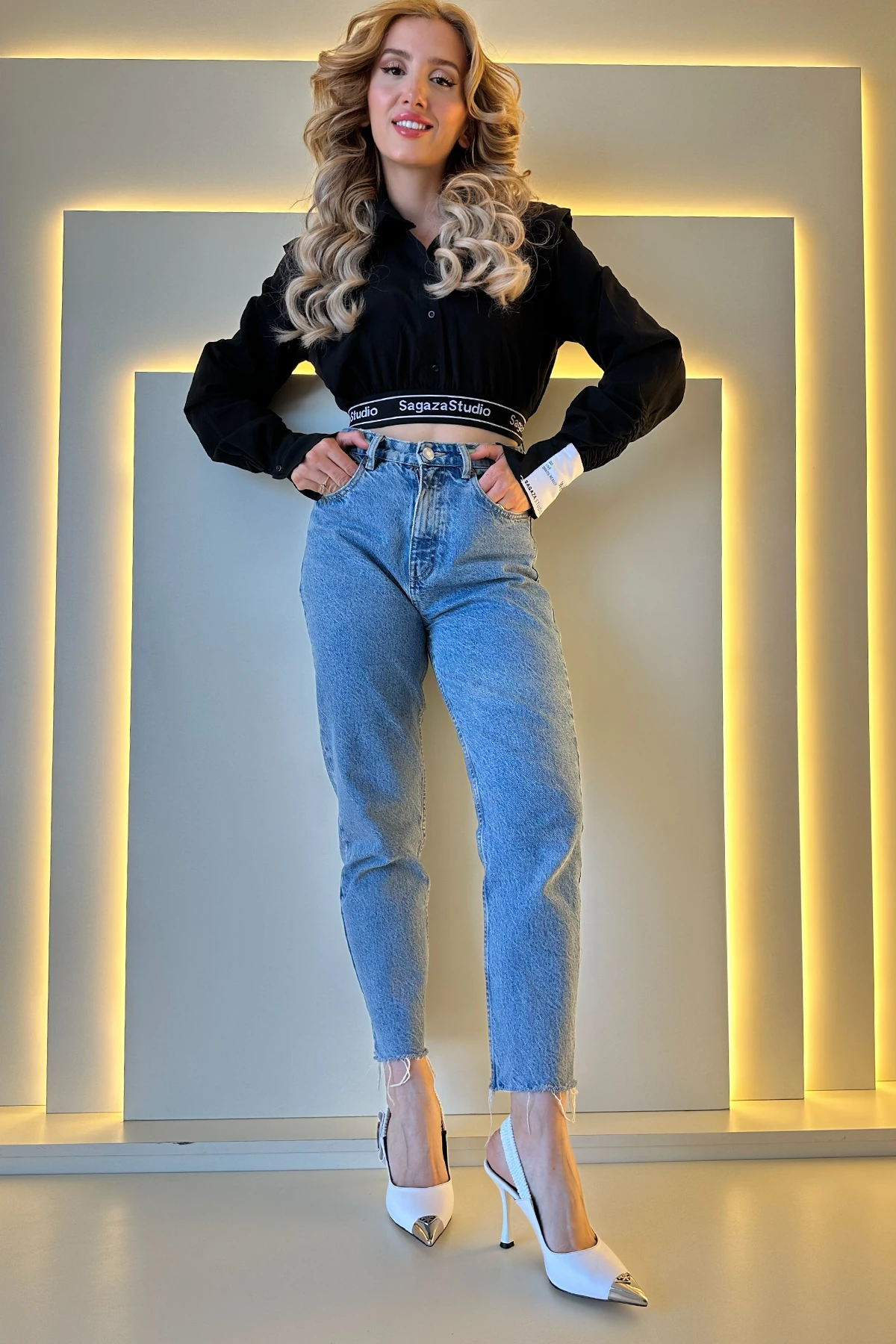 Prd - Topuklu Ayakkabı Beyaz Silver Detay