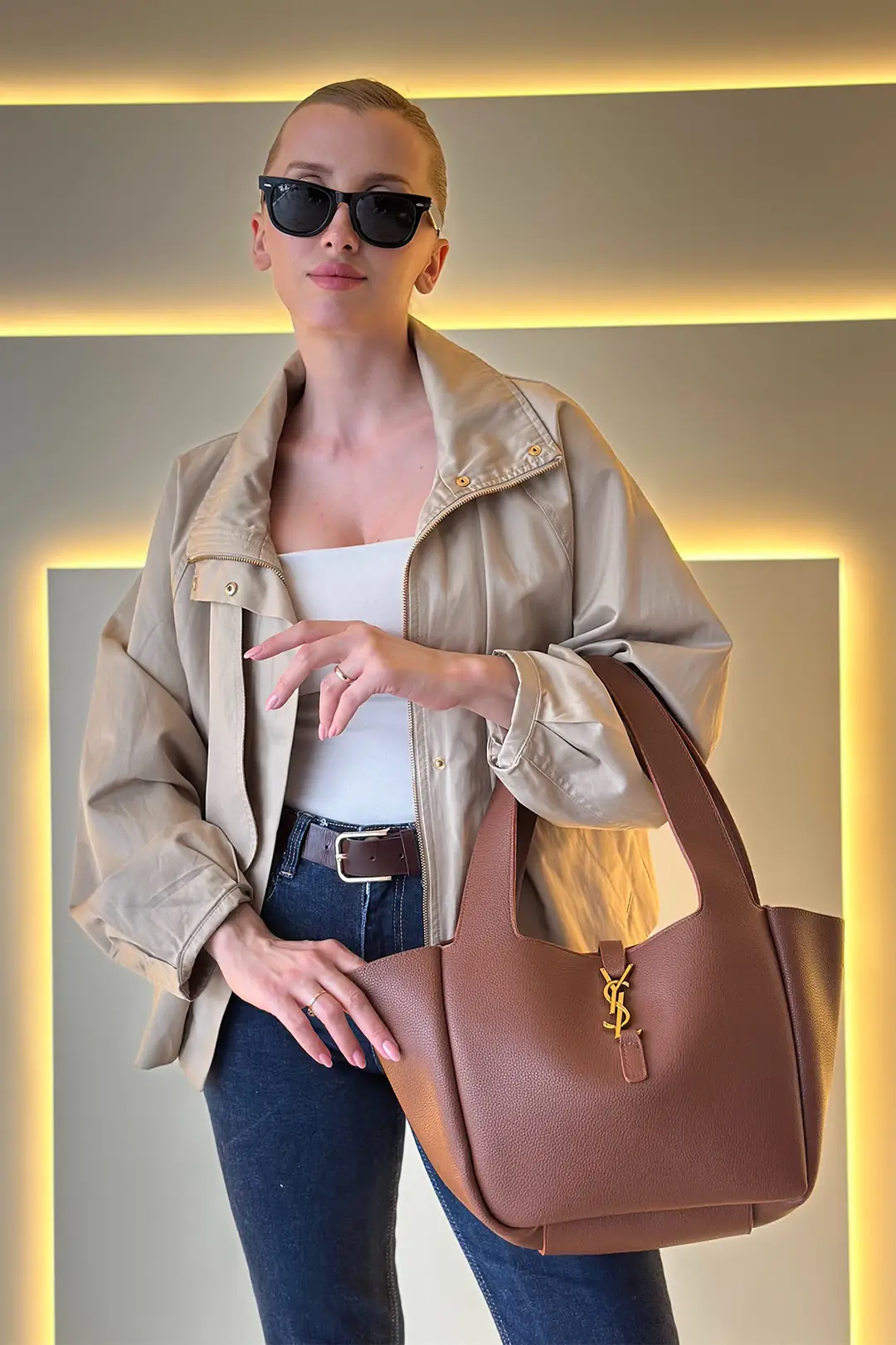 YSL - Le Bea Kahve Çanta