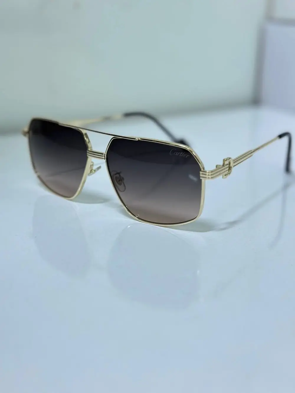 Cartier CT0270S kahverengi degrade İthal Erkek Gözlük G4549-VLL