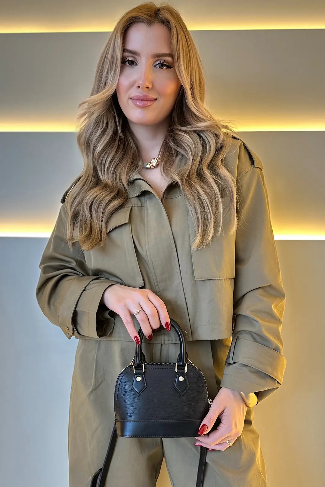 LV - Mini Alma Pm Siyah Düz Deri