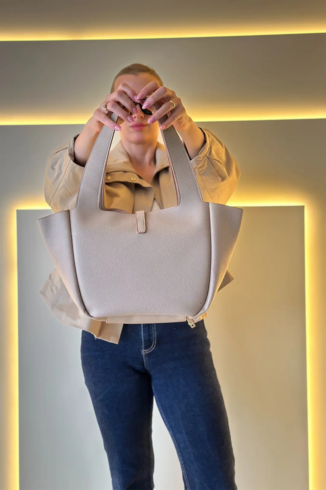 YSL - Le Bea Krem Çanta
