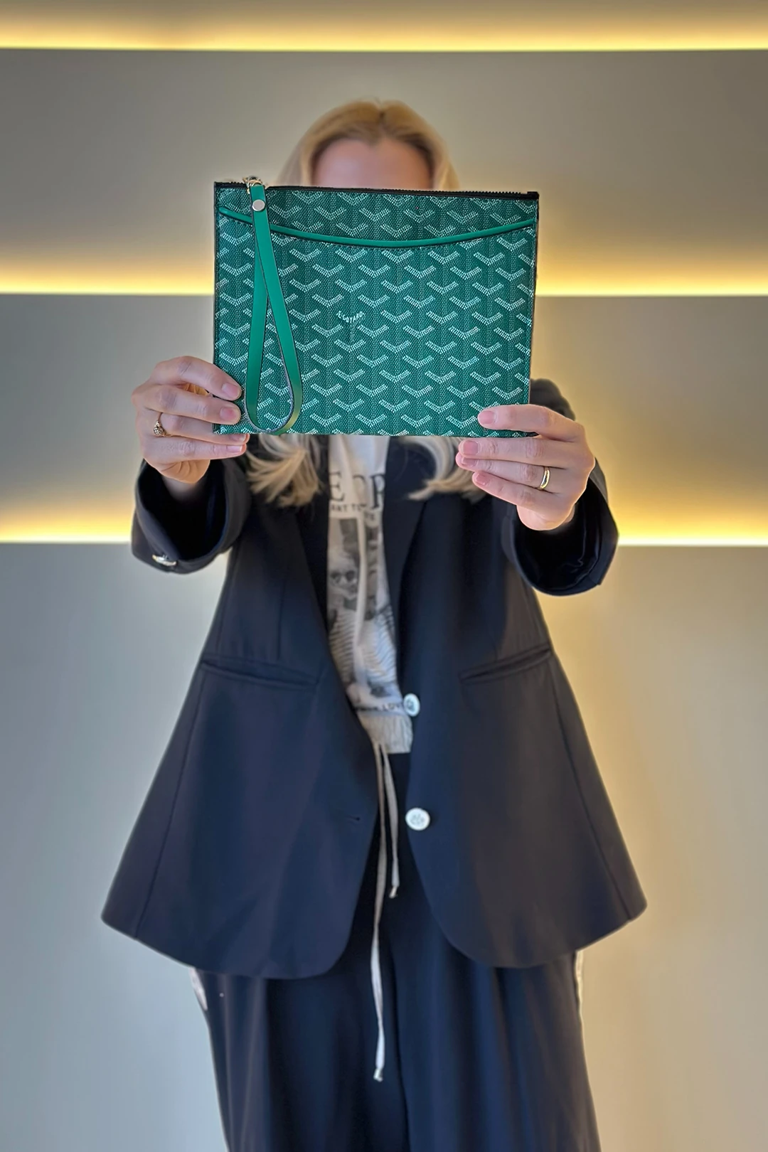 GYRD - Cep Detaylı Yeşil Clutch Çanta