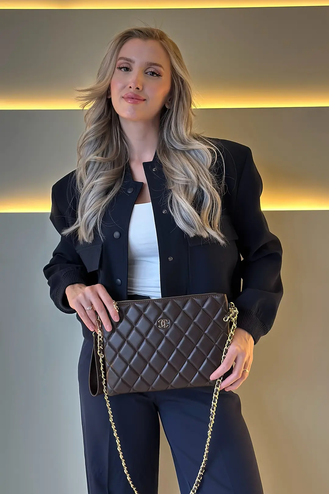 CHNL - Clutch Acı Kahve Çanta